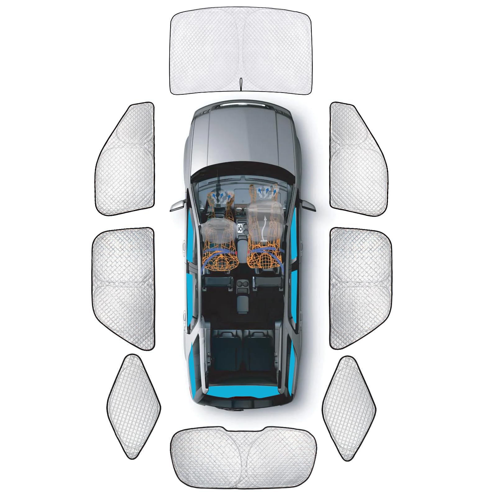 Kmf Windshield Sun Shade Replacement For Ford Explorer Suv, St Xlt, Limited, Platinum 2020-2024, Ford Explorer Sun Shade Cover S