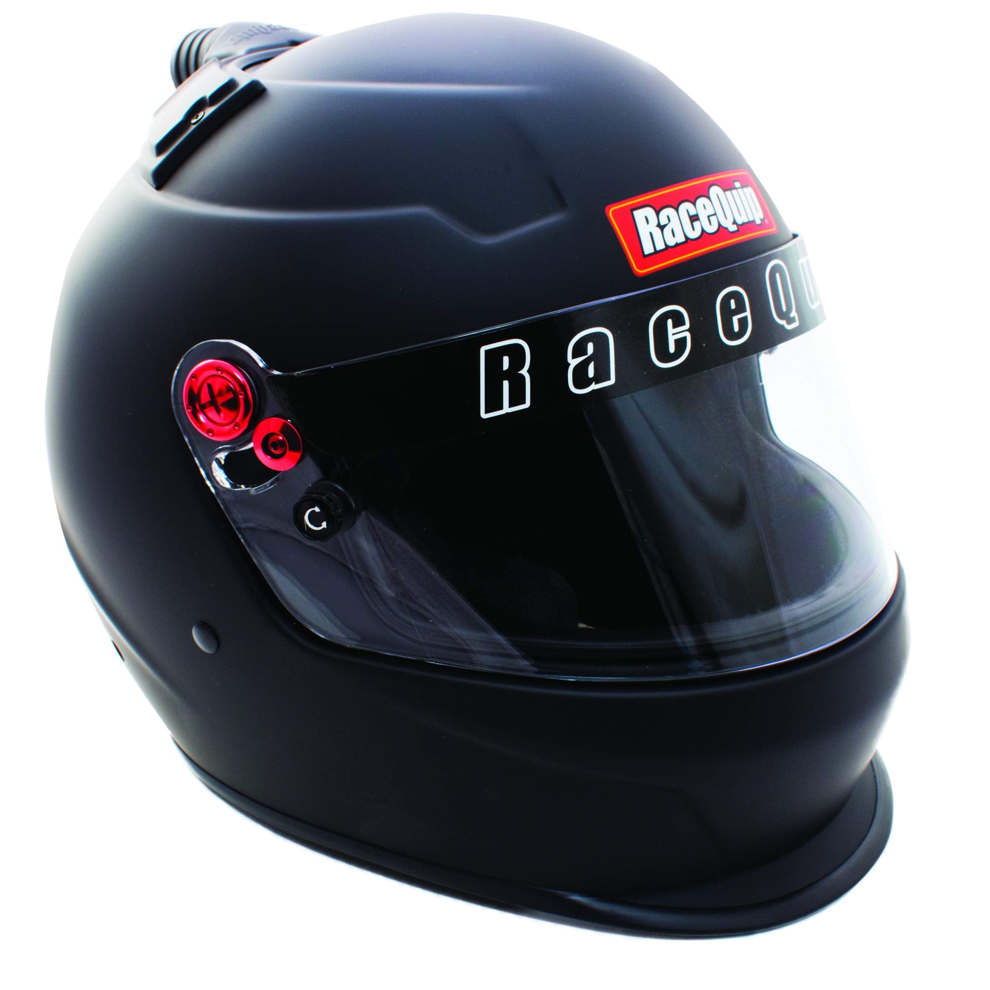 Racequip Top Air Full Face Helmet Pro20 Series Snell Sa2020 Rated Flat Black X-Large 266996