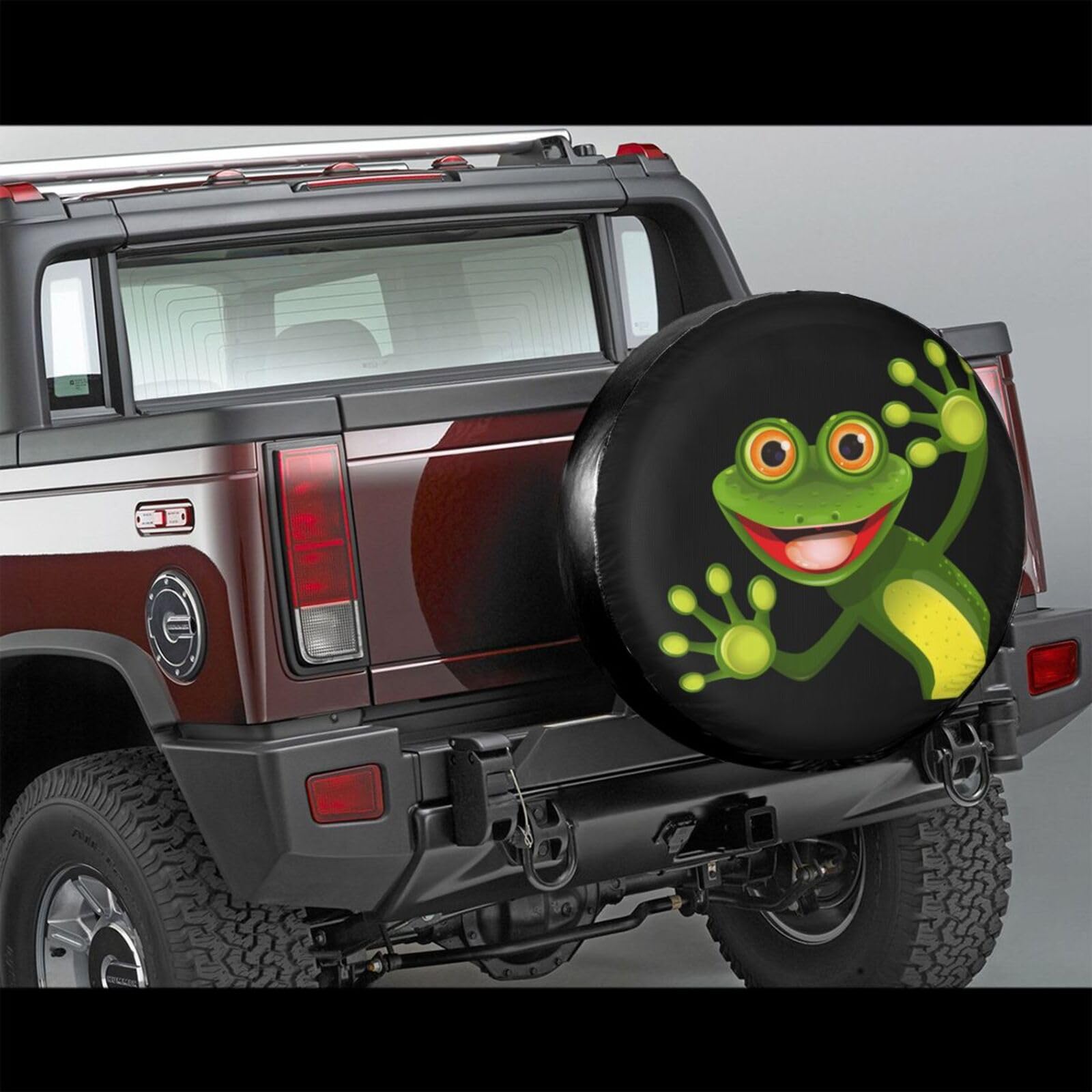 Merry Green Frog Cute Animal Spare Tire Cover Weatherproof Waterproof Tire Wheel Cover UV Sun Protection Wheel Tire Protector Ty