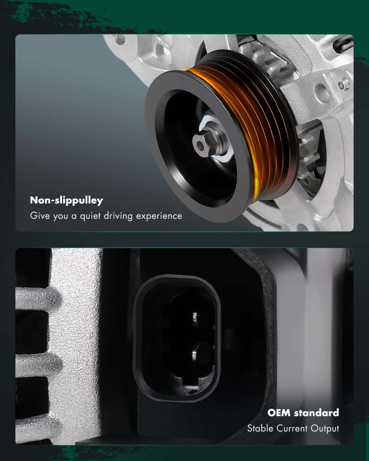 SCITOO Alternator Fit for Cadillac DTS V8 4.6L 06-11, for Buick Lucerne V8 4.6L 06-11 - 12V 150Amp CW 6-Groove Pulley, Replace O