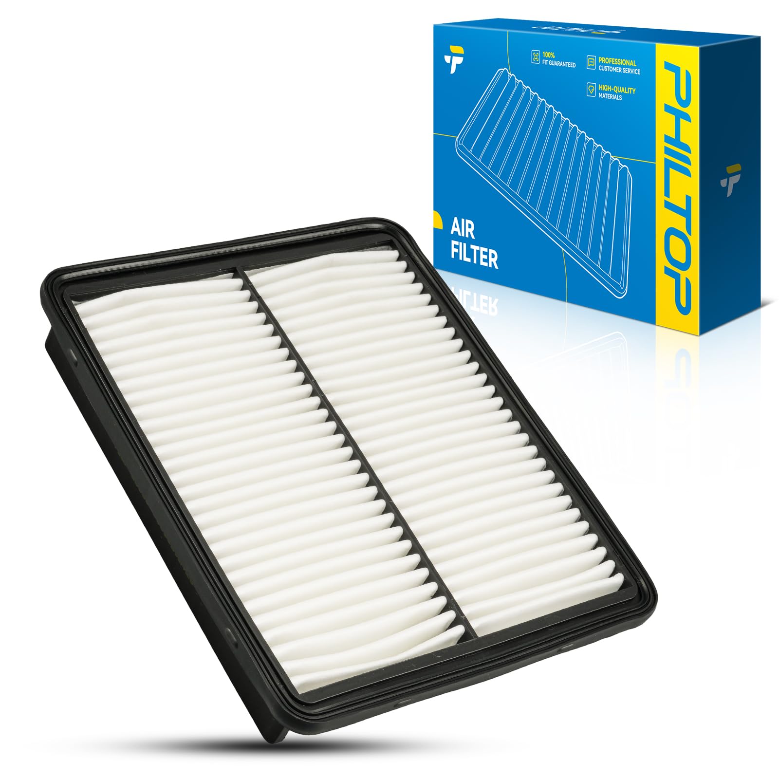 PHILTOP Engine air filter CA11116 Replacement for Hyundai Sonata 2.4L 2011-2014, Santa Fe 2.4L 2010-2012, Sonata 2.0L 2011-2014,