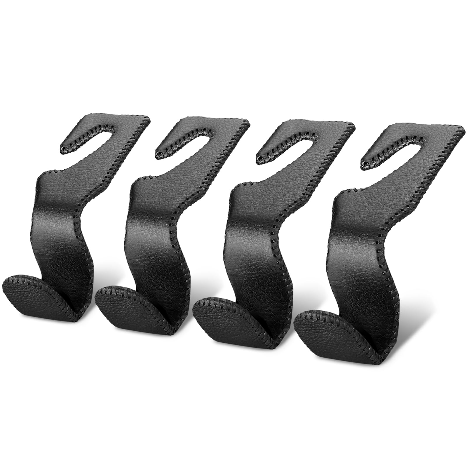 Etre Jeune Headrest Hooks for Car, Car Purse Hook Car Bag Hooks Holder for Hanging Purses and Bags and Coats, 4Pack Black