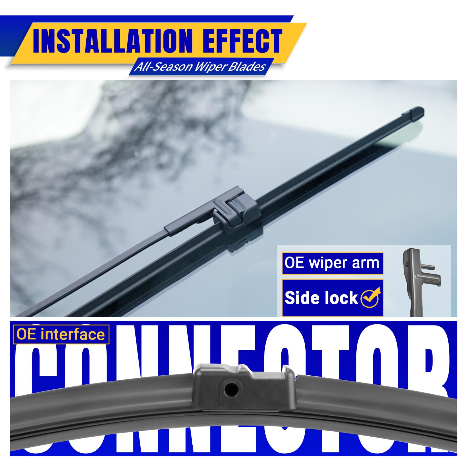 3 Wipers Replacement For 2011-2017 Bmw X3, Windshield Wiper Blades Original Equipment Replacement - 26/20/13 (Set Of 3)