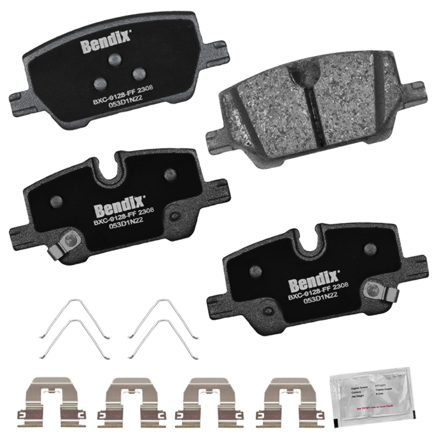 Bendix Priority1 Cfc2308 Ceramic Rear Brake Pads For Buick Encore Gx 2023-2020, Chevrolet Trailblazer 2023-2021