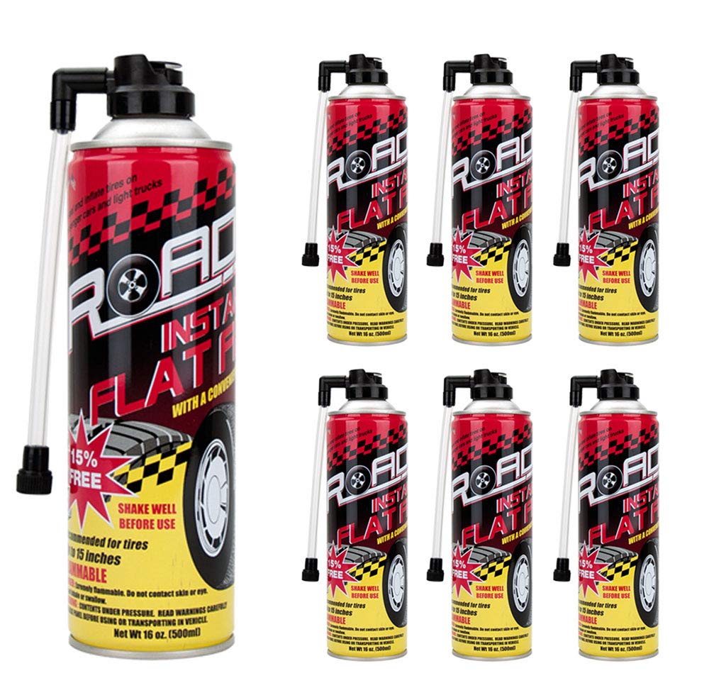 Road Instant Fixes Flat Tire Easy Hose Tire Inflator Air Filler Sealant 16Oz (60 Pack)