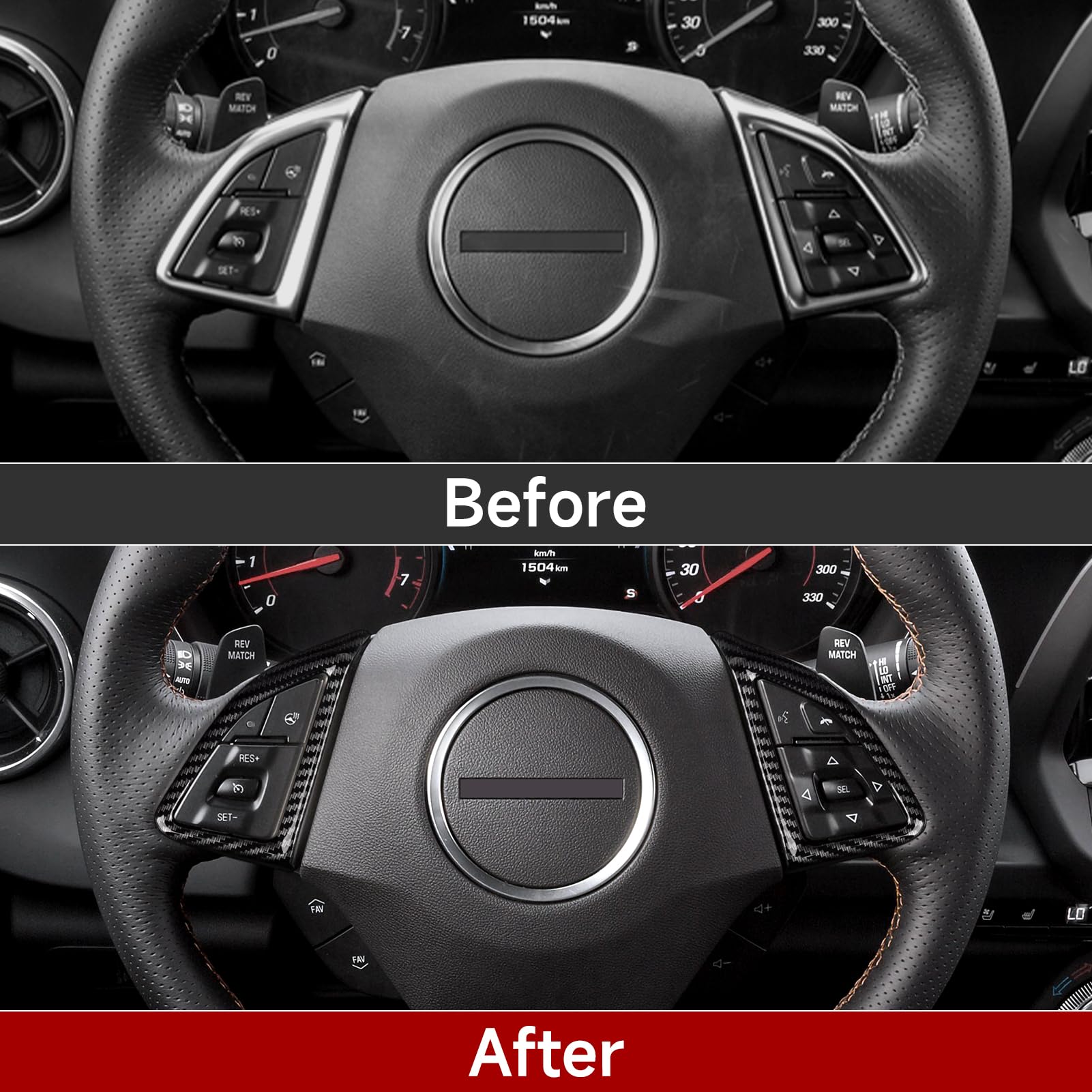 Car Sticker ABS Carbon Fiber Decal Interior Trim Cover for Chevrolet Camaro 2016 2017 2018 2019 2020 2021 2022 2023 2024 Accesso