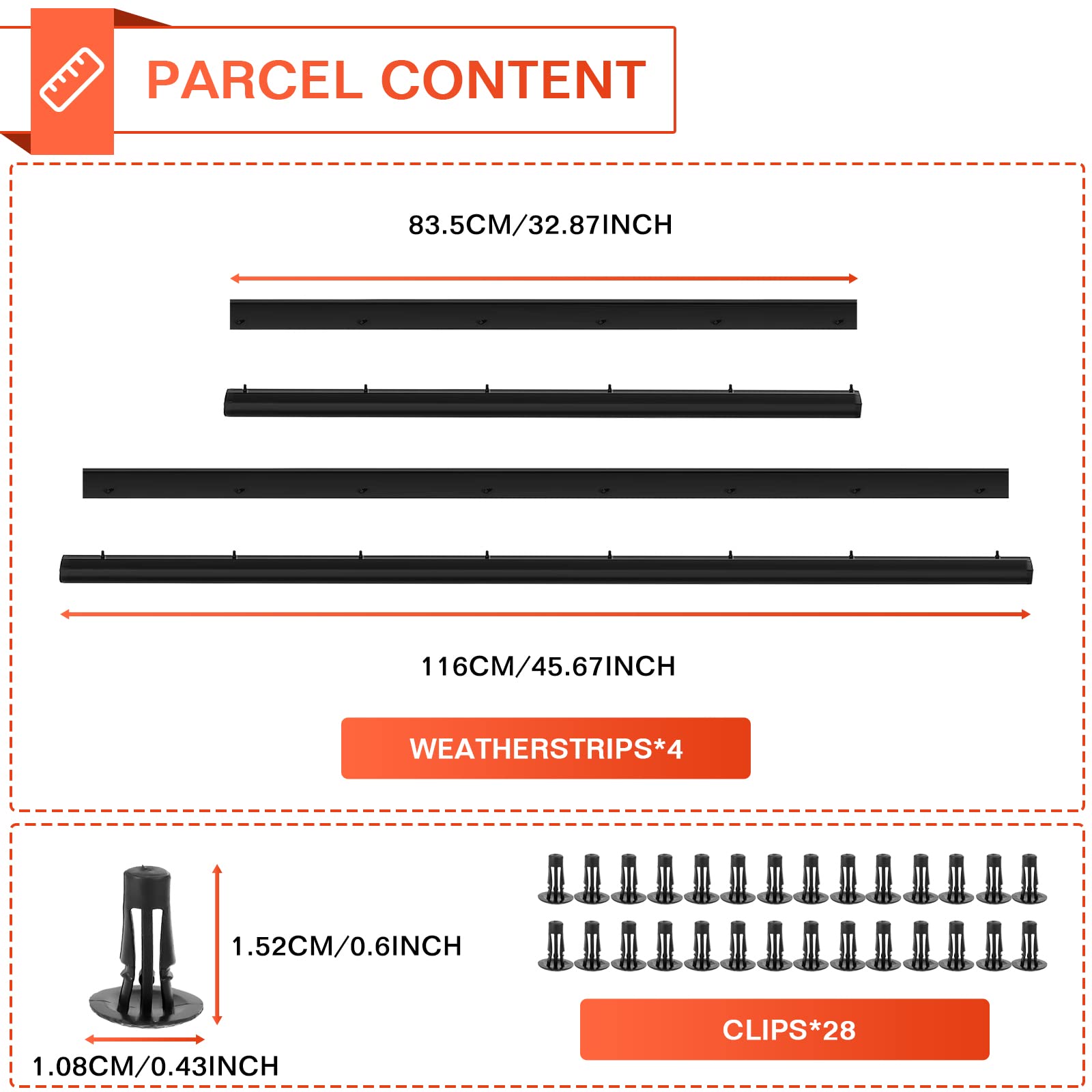 ACLONG 4PCS Window Rubber Weatherstrip Seal Front and Rear Lower Door Compatible With 1999-2016 Ford F250 F350 F450 F550 Super D