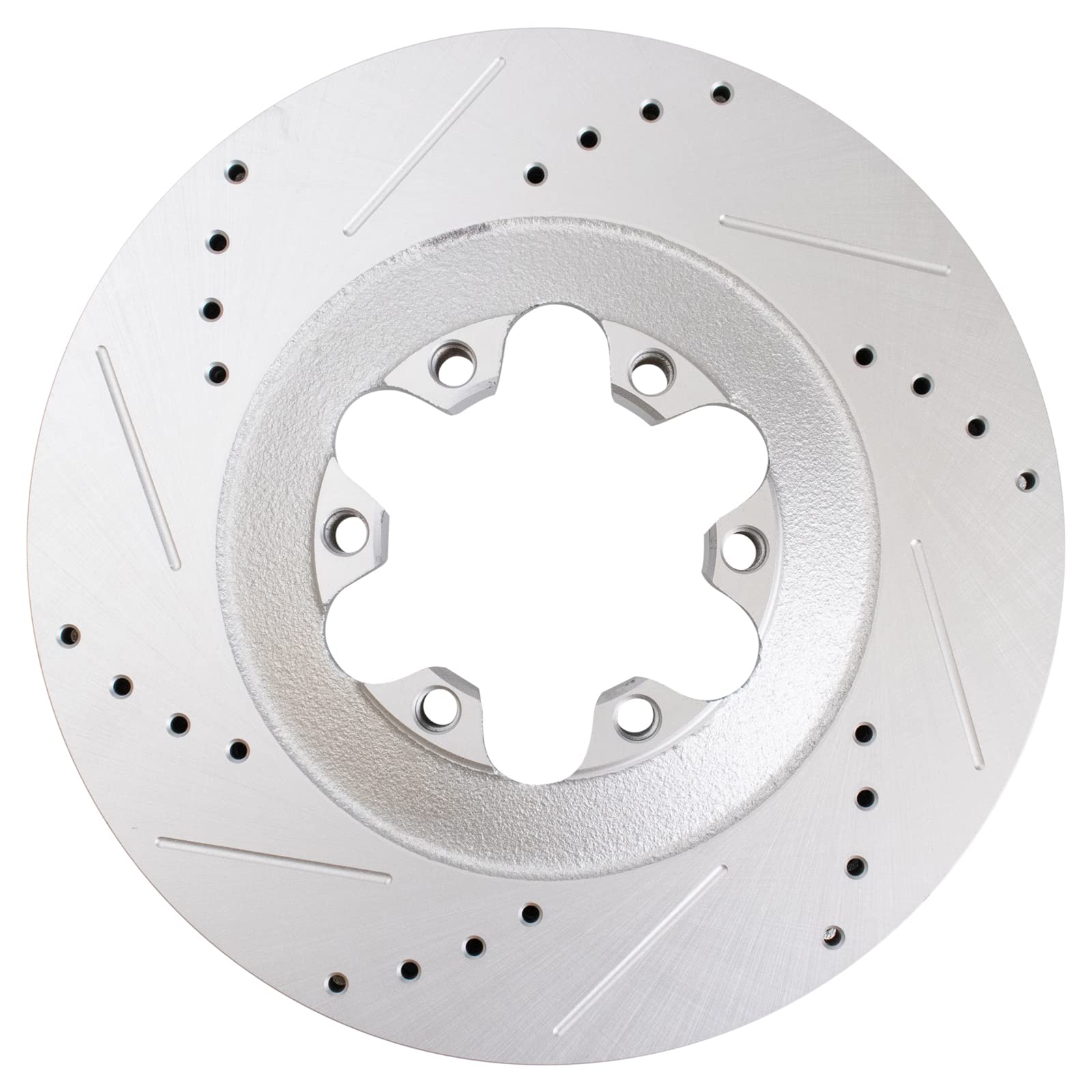 Trq Front Performance Brake Rotors Set Premium G-Coated Cross Drilled & Slotted Compatible With 2009-2012 Chevrolet Colorado Gmc