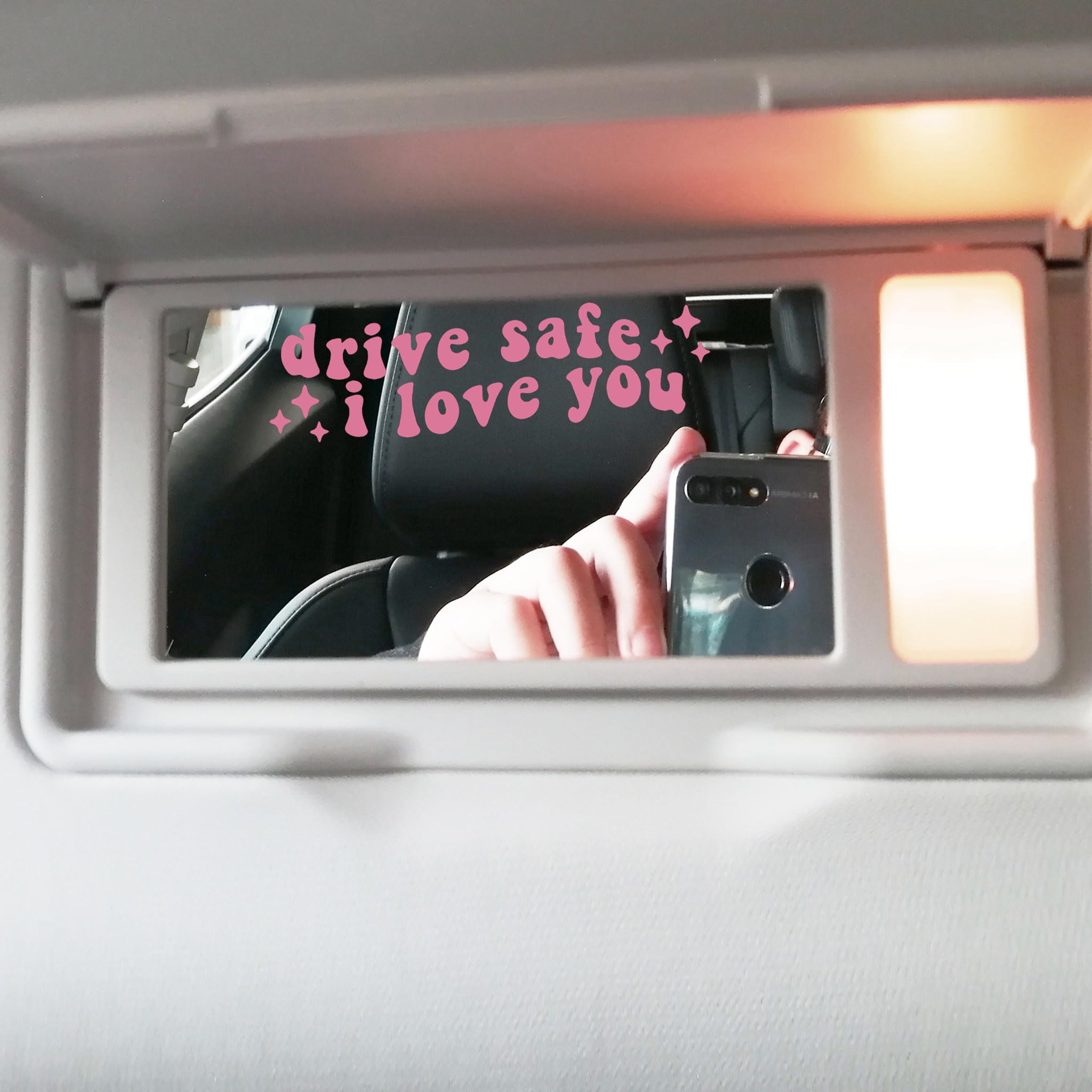 2 X Drive Safe I Love You Rearview Decal Vinyl Decal Mirror Decals Rear View Mirror Sticker Side Mirror Car Window Decal Gift Fo