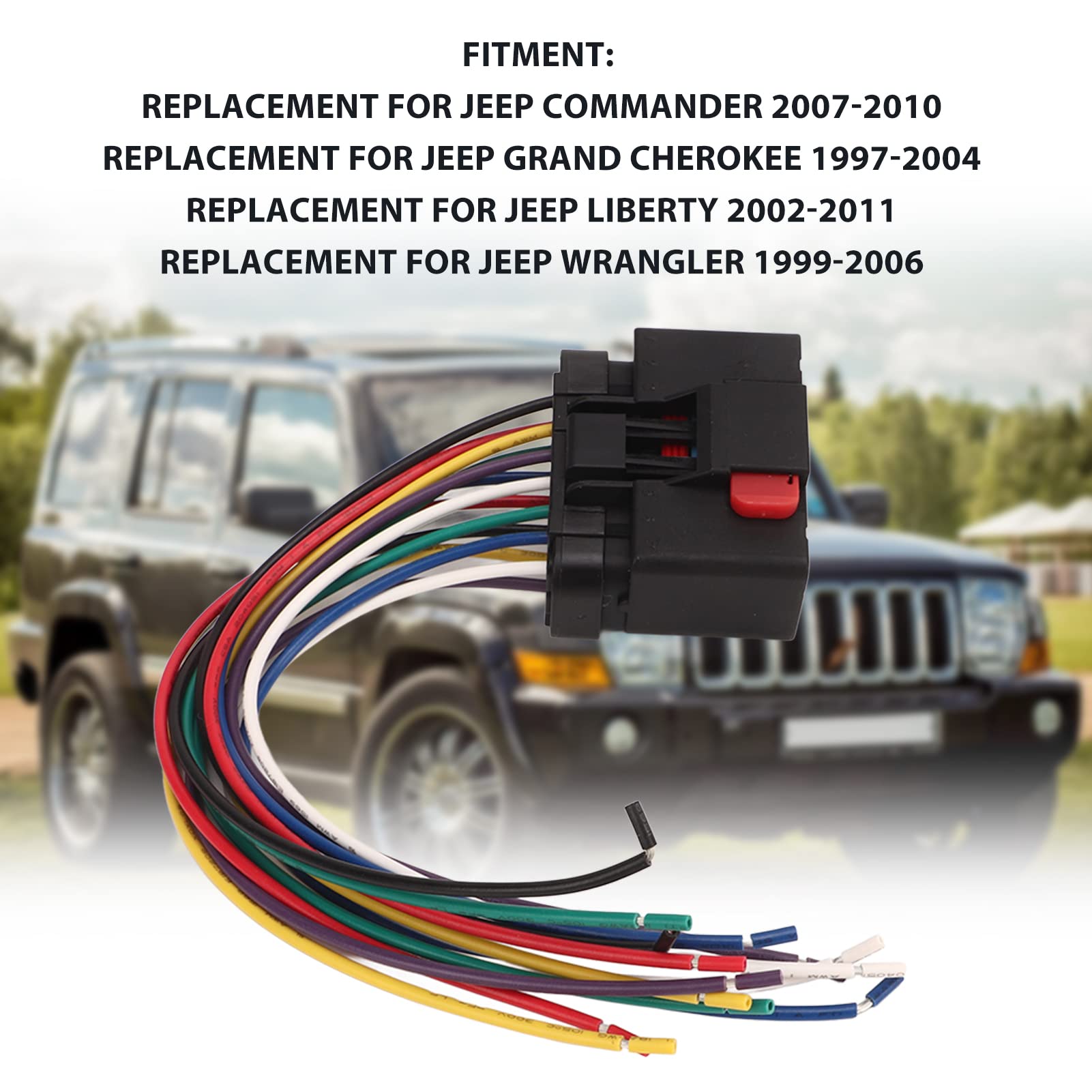 Keenso 14 Way Door Wire Harness Connector Pigtail, Abs Material, Replacement For Commander Liberty Grand Cherokee 1997-2011