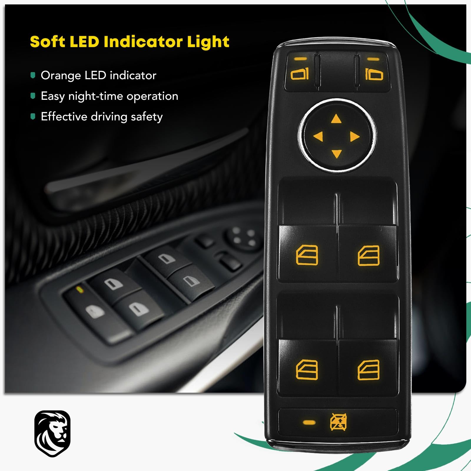 Yhtauto Master Power Window Switch Driver Side Replacement For 2009-2012 Mercedes-Benz C230 C250 C300 C350 C63 E350 E550 E63 Amg