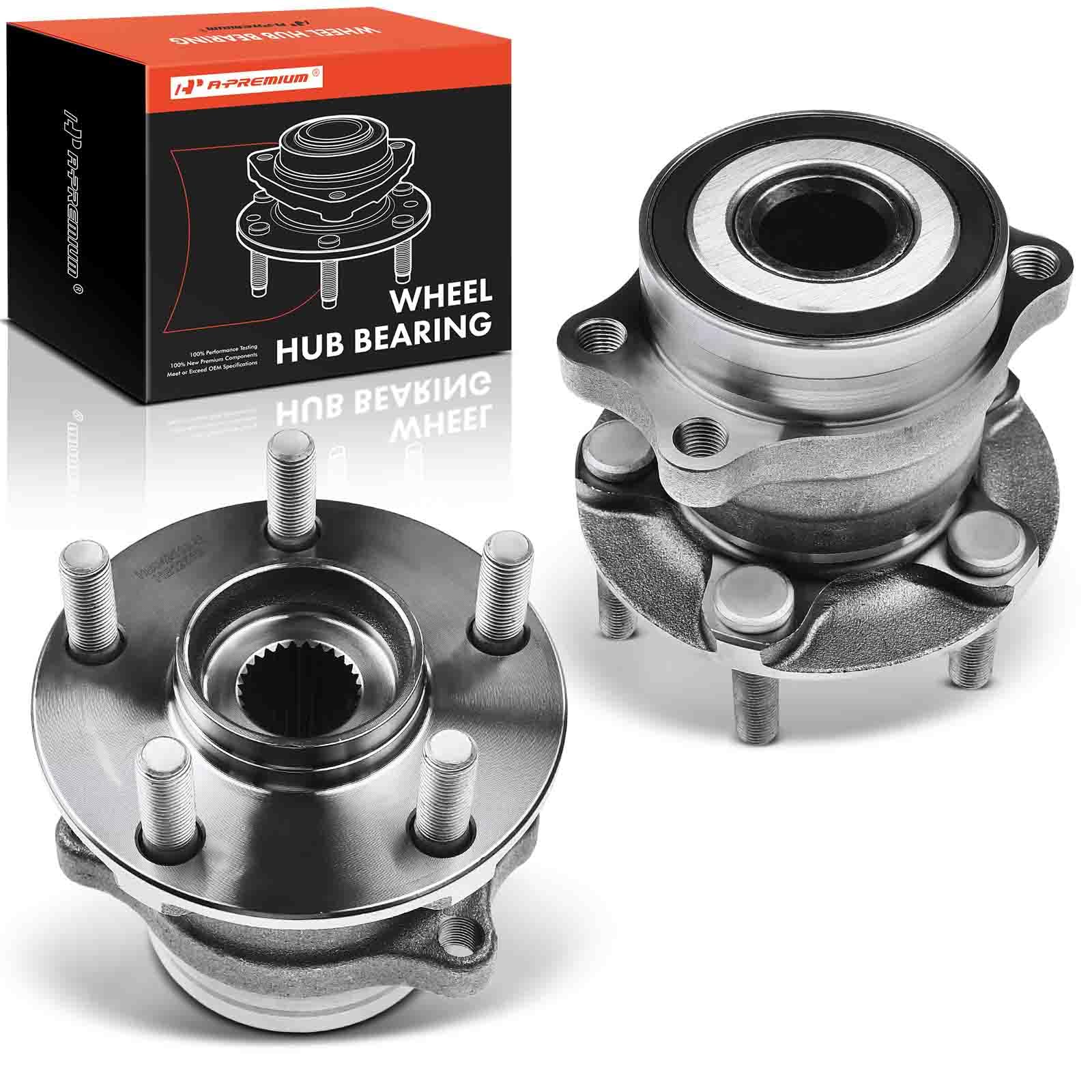 A-Premium 2 x Rear Wheel Bearing and Hub Assembly with 5-Lug Compatible with Subaru Forester 2014-2018, Impreza 2012-2021, Cross