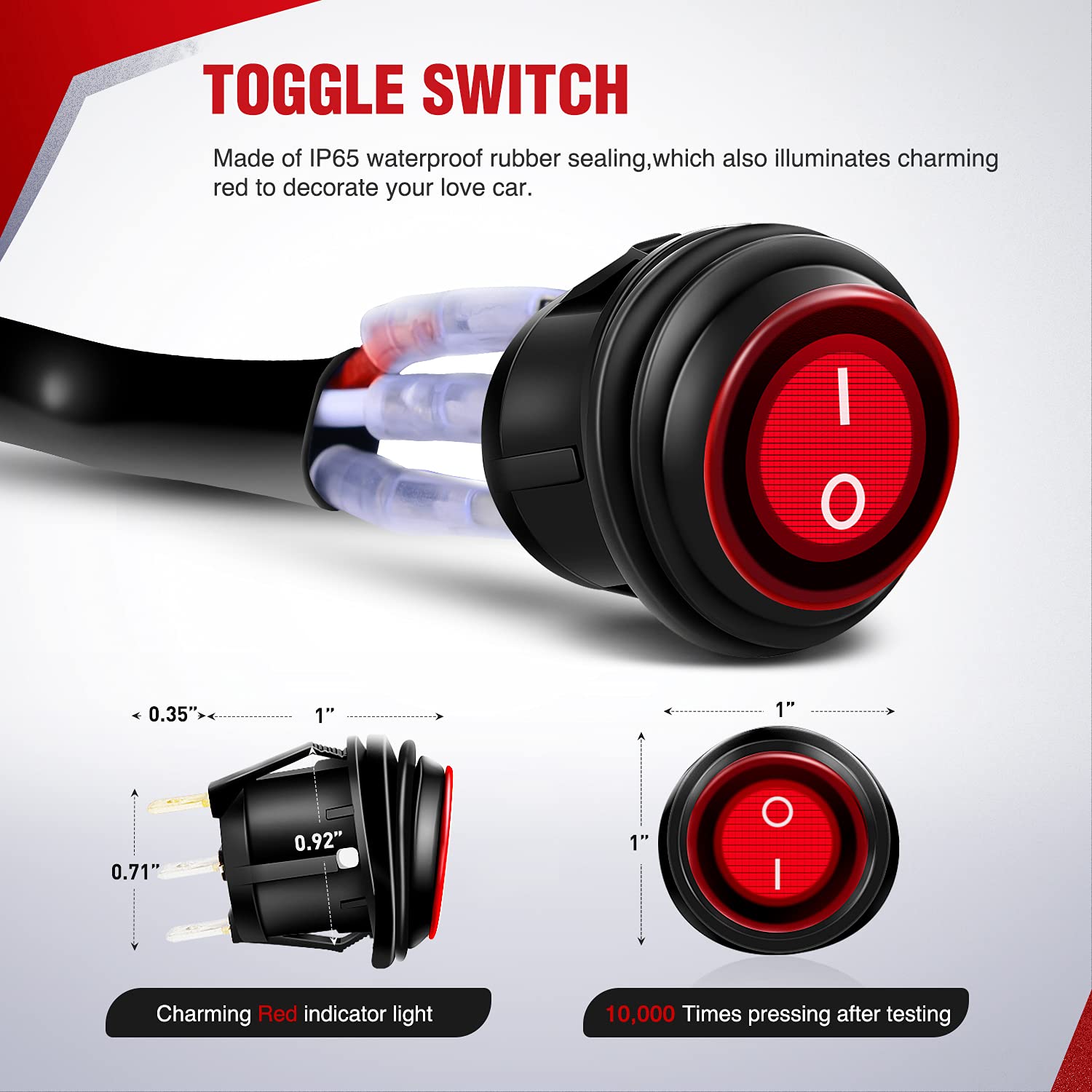 Nilight Led Light Bar Wiring Harness Kit - 2 Leads 14Awg Heavy Duty 12V On Off Switch Power Relay Blade Fuse For Off Road Led Wo