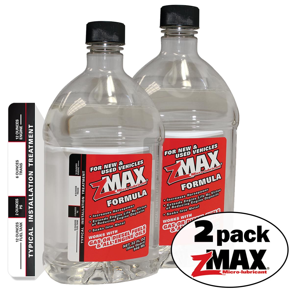 Zmax 58-032 - Multi-Purpose Formula Treatment For Engine, Fuel, Transmission & Power Steering - Reduces Carbon Build-Up - Lubric