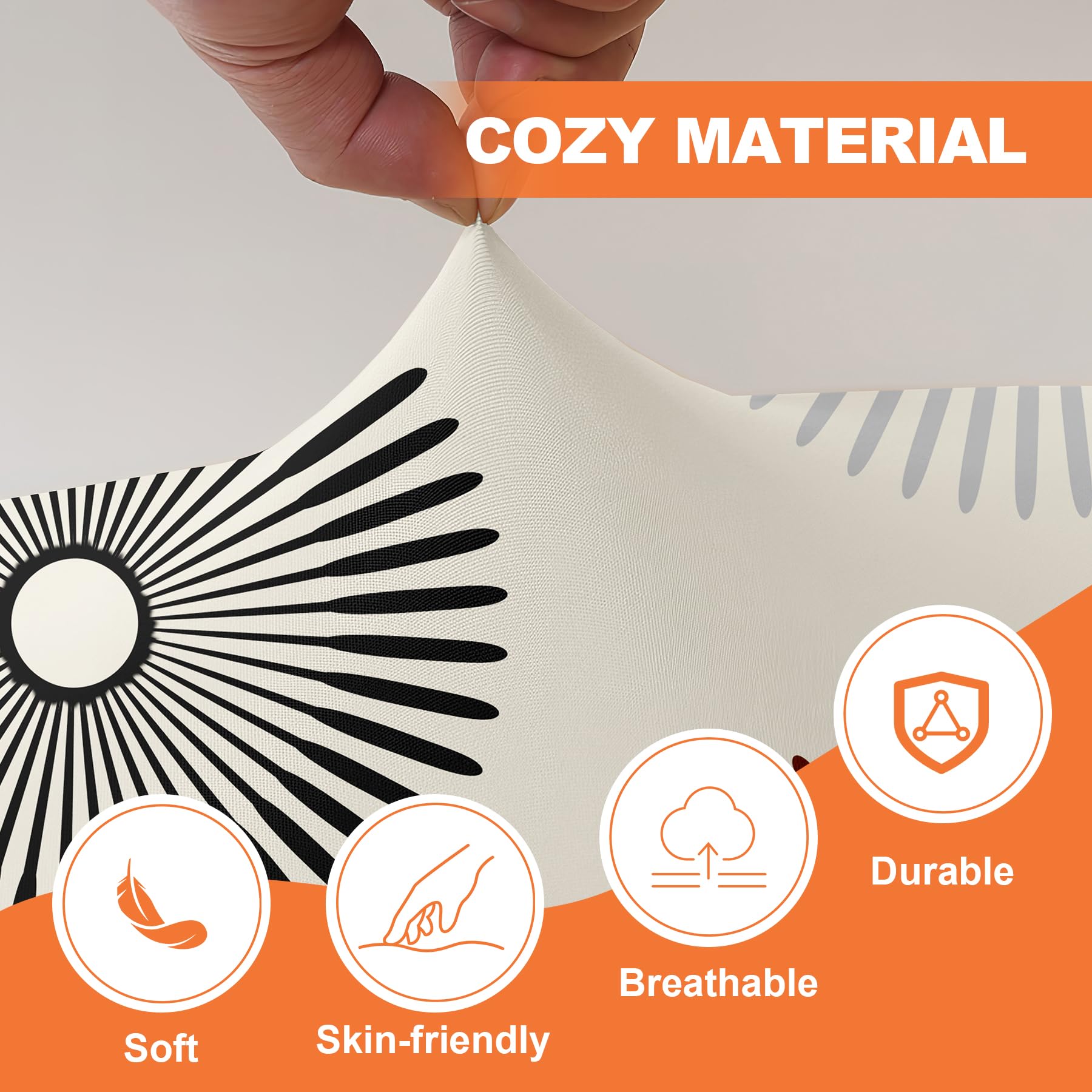 Fuangui Rv Dinette Cushion Covers - Stretch Camper Cushion Booth Seats Replacement - Washable Sofa Furniture Protector (C35, 2 B