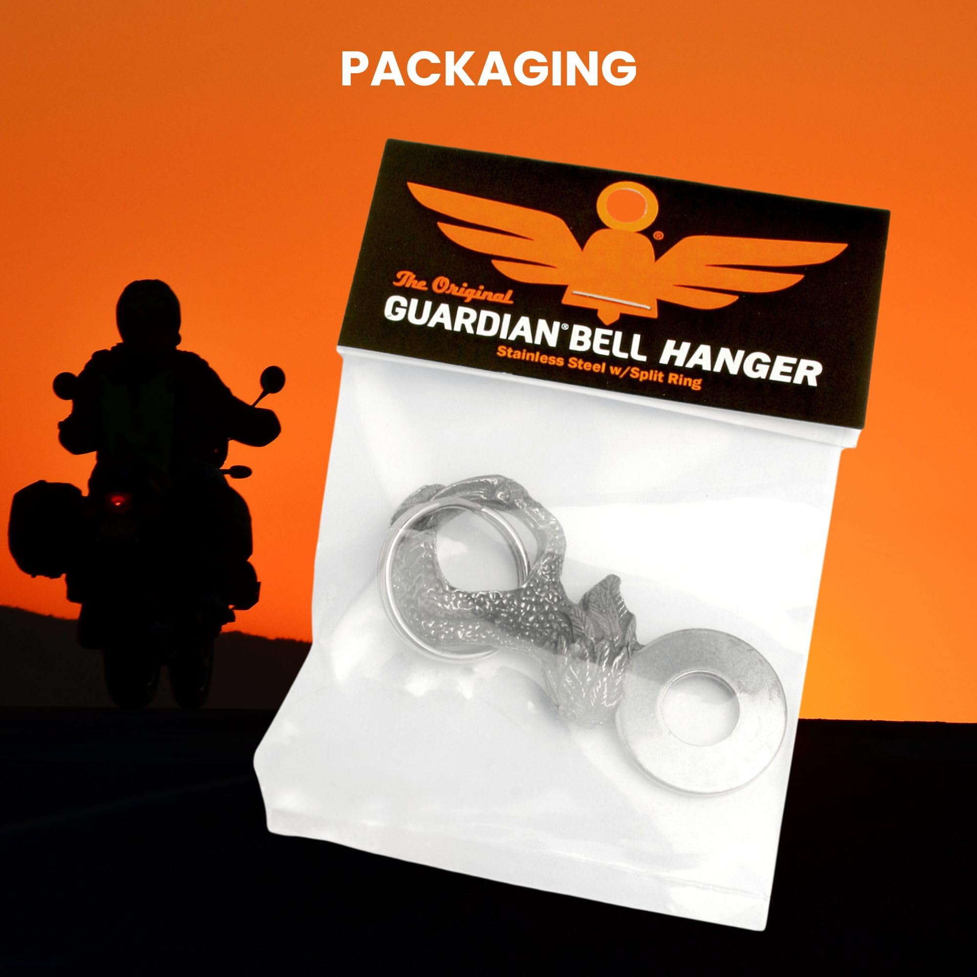 Guardian Bell Eagle Claw Good Luck Bell Hanger Mount | Motorcycle Bell | Lead-Free Pewter | Made In Usa