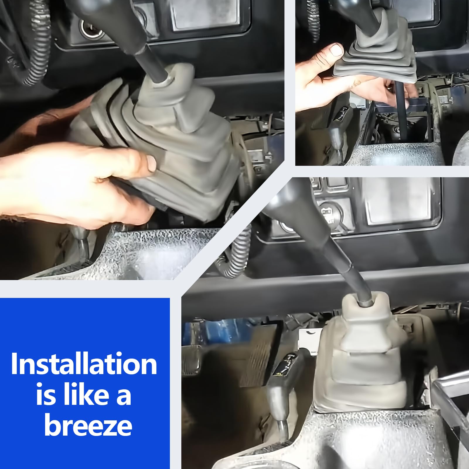 Shifter Boot And Retainer Bezel Kit Compatible With Tj Wrangler 1997 1998 1999 2000 2001 2002 2003 2004 Parts Number 53000056 52078558