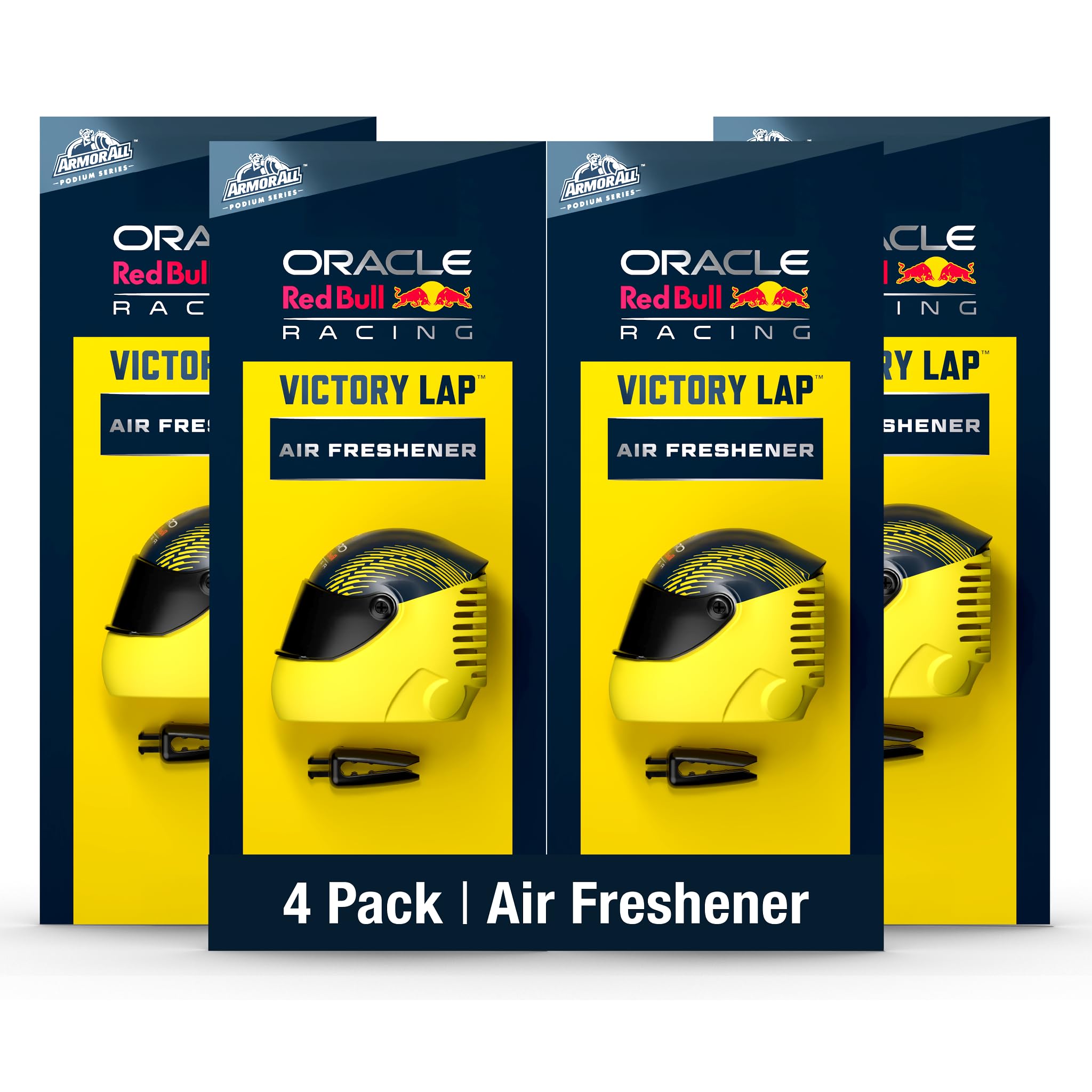 Armor All Podium Series Helmet Vent Clip Car Air Freshener, Victory Lap Scent (4 Pack), Racing-Inspired Car Air Freshener With A