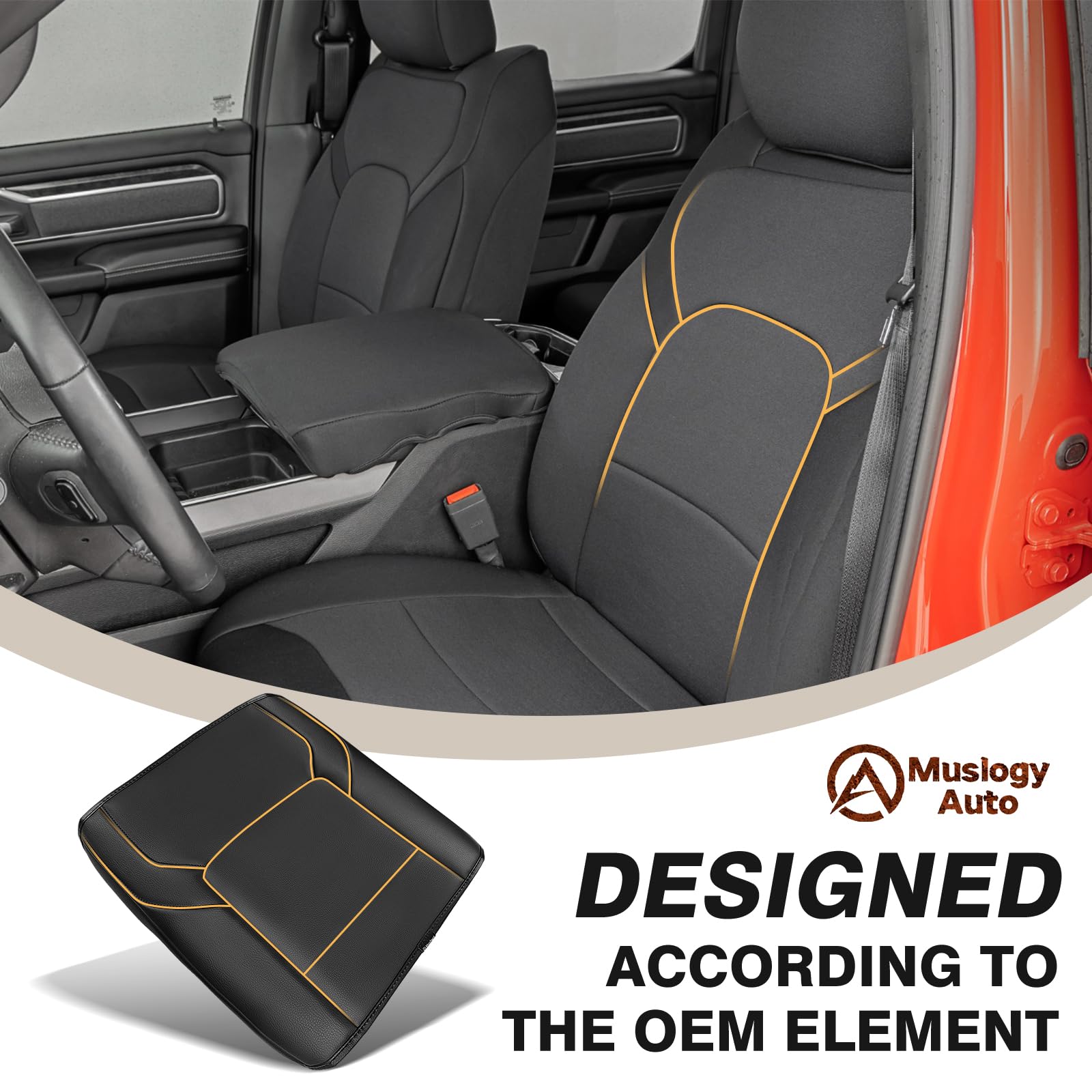 Muslogy Center Console Armrest Cover Compatible With Dodge Ram1500 2500 3500 2019-2025 Comfort Armrest Pad Arm Rest Cushion Vega