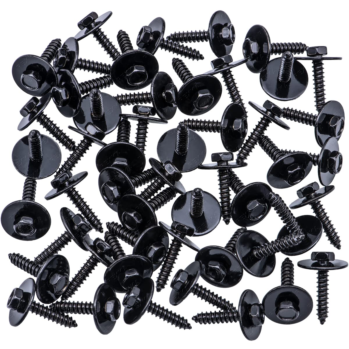 Rexka 50pcs M4.2-1.41 x 20mm Hex Head Tapping Screw for GM Jeep Wrangler 1640810 11500434 11503892