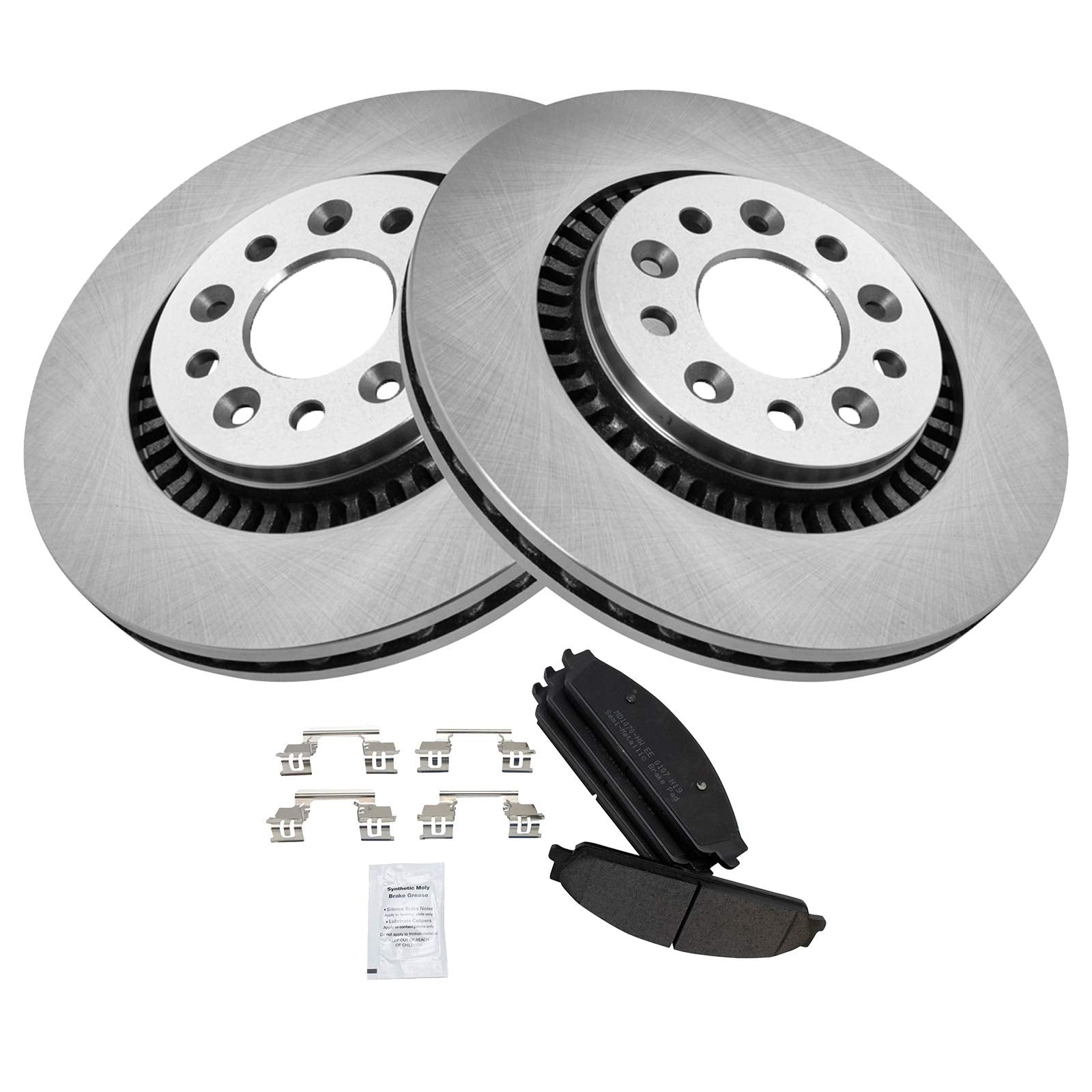 Trq Front Brake Pad & Rotor Kit Brake Pads Brake Rotor Semi-Metallic Compatible With 2005-2007 Ford Five Hundred Freestyle 2008-