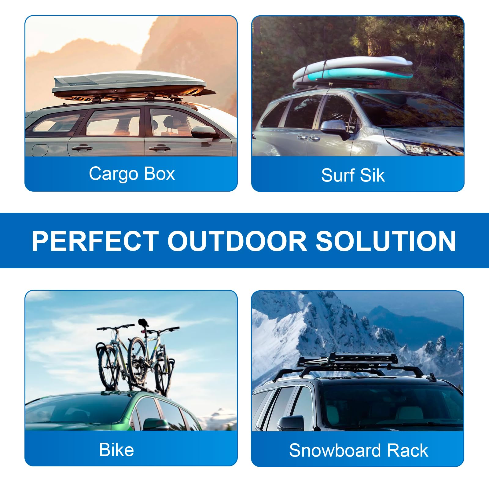 Fengyu Roof Rack Cross Bars Compatible With Jeep Patriot 2007-2017, Aluminum Roof Rails Crossbars Cargo Bars Rooftop Canoe Bike