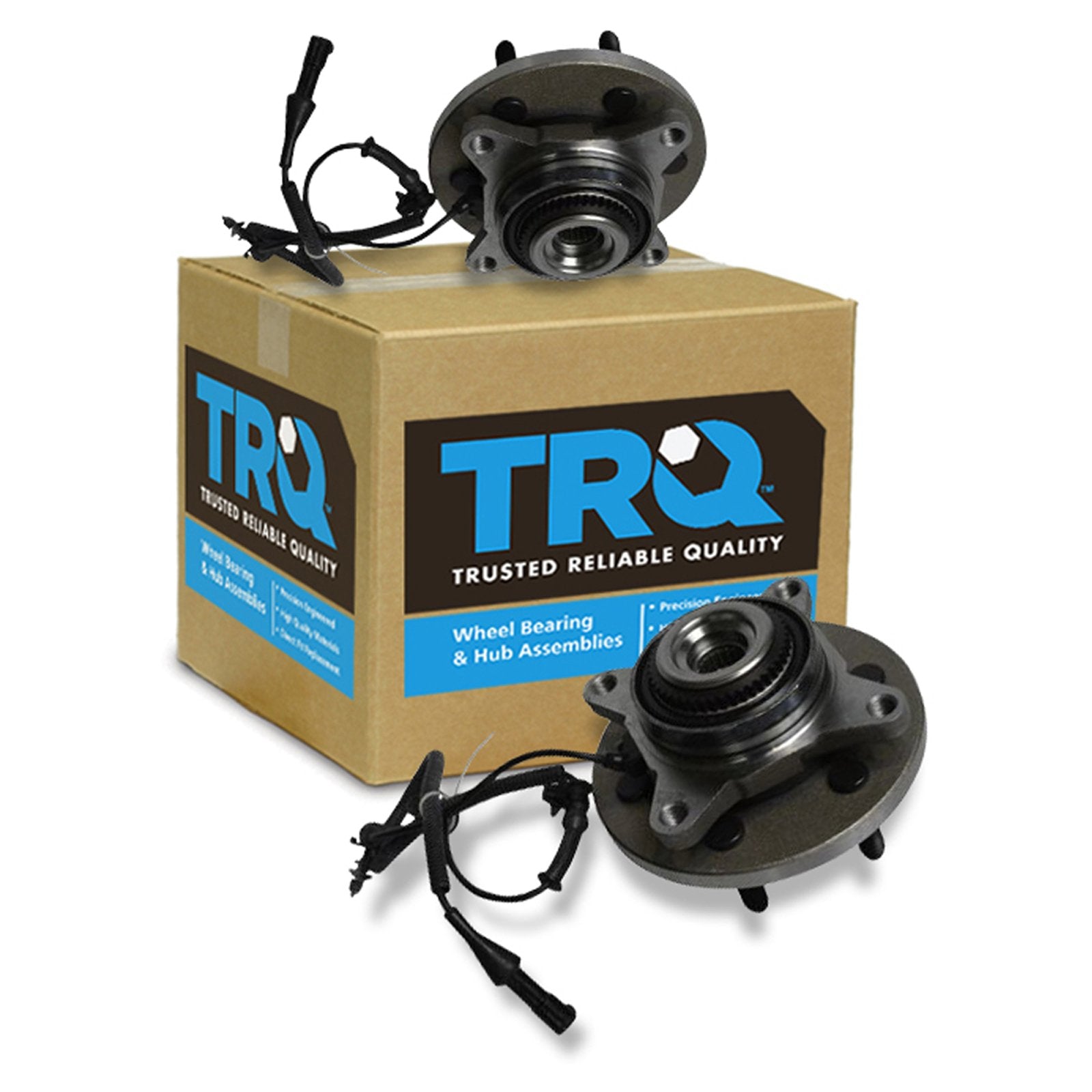Trq Front Wheel Hub Bearings Assembly Set Compatible With 2009-2010 Ford F-150