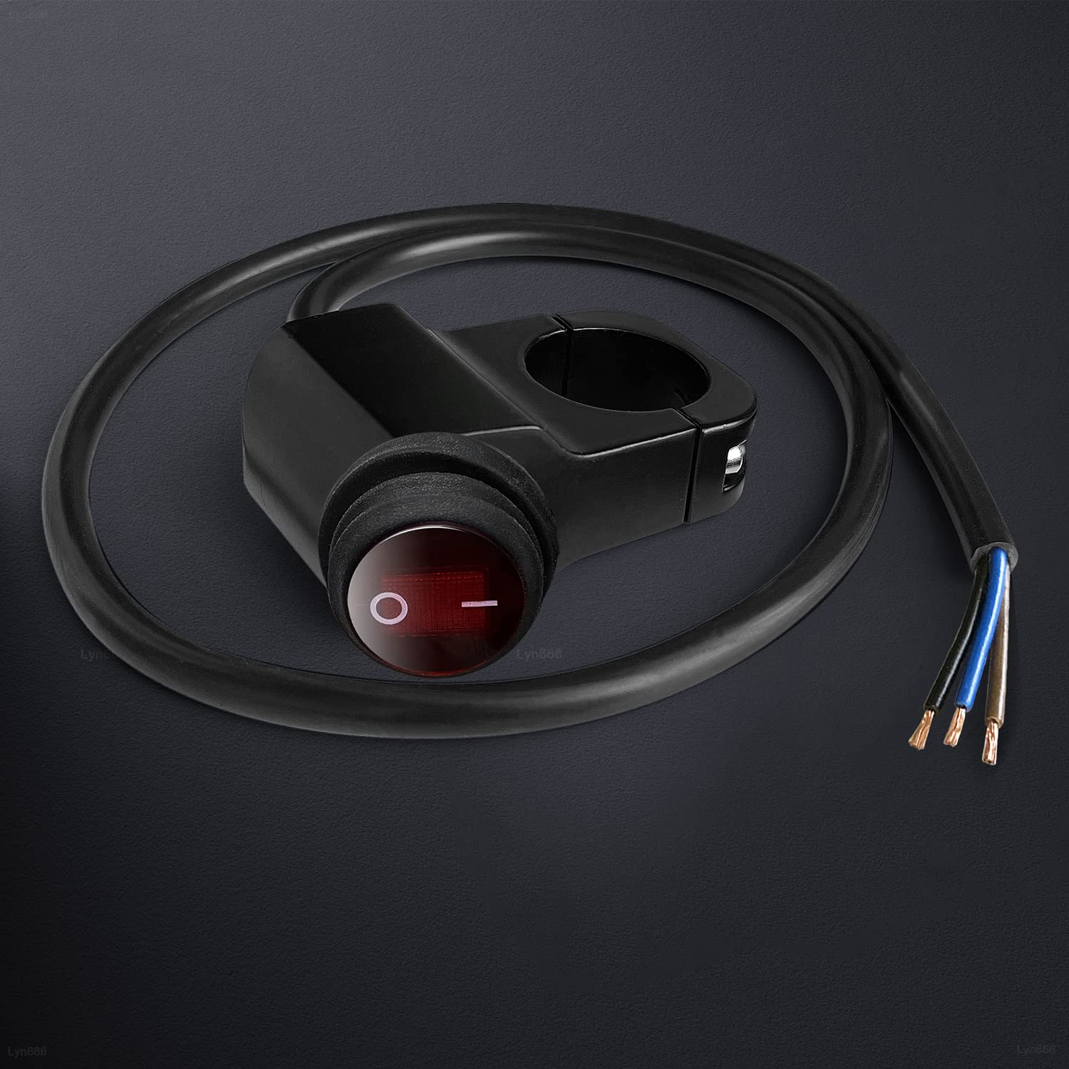 1 Piece Motorcycle Handlebar Switch Atv Handlebar Light Switch 12V Aluminium Alloy Push Botton Waterproof Switches For Motorcycl