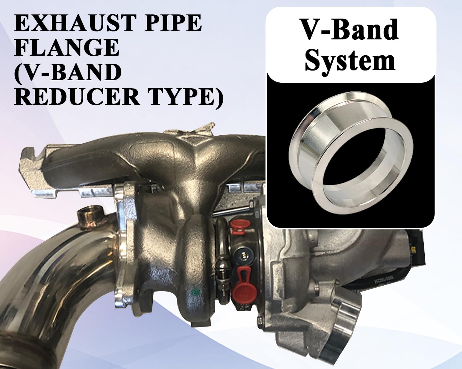 Elifecenter 3'' to 3.5'' Exhaust Flange Adapter,Turbo Exhaust V-band Adaptor Flange CNC(3''ID to 3-1/2''ID)