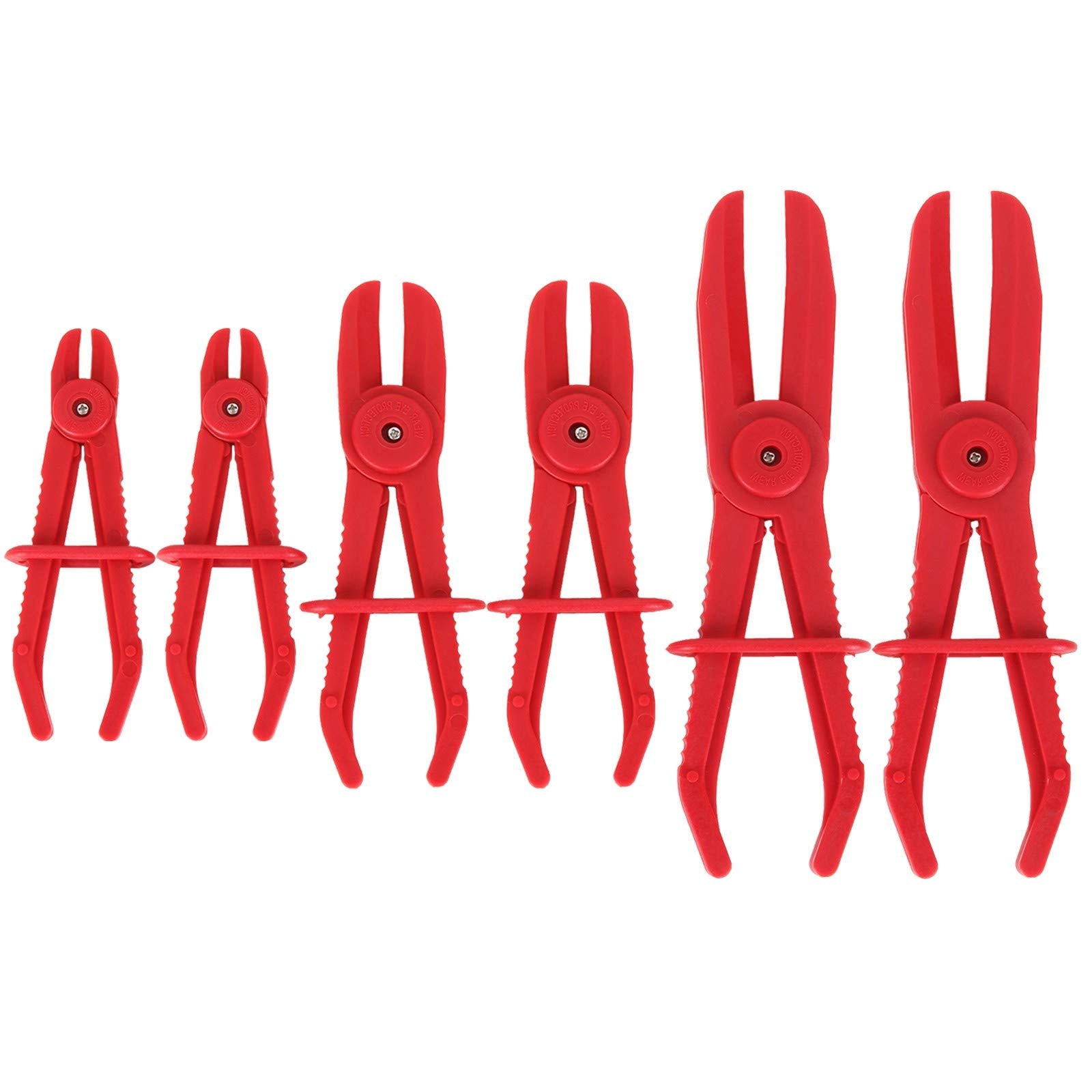 6 Pack Hose Clamp Pliers Hose Pinch Pliers Line Clamps For Fuel Hoses, Gas Lines Brake Hoses, Radiator Hoses, Coolant Hoses, Fle