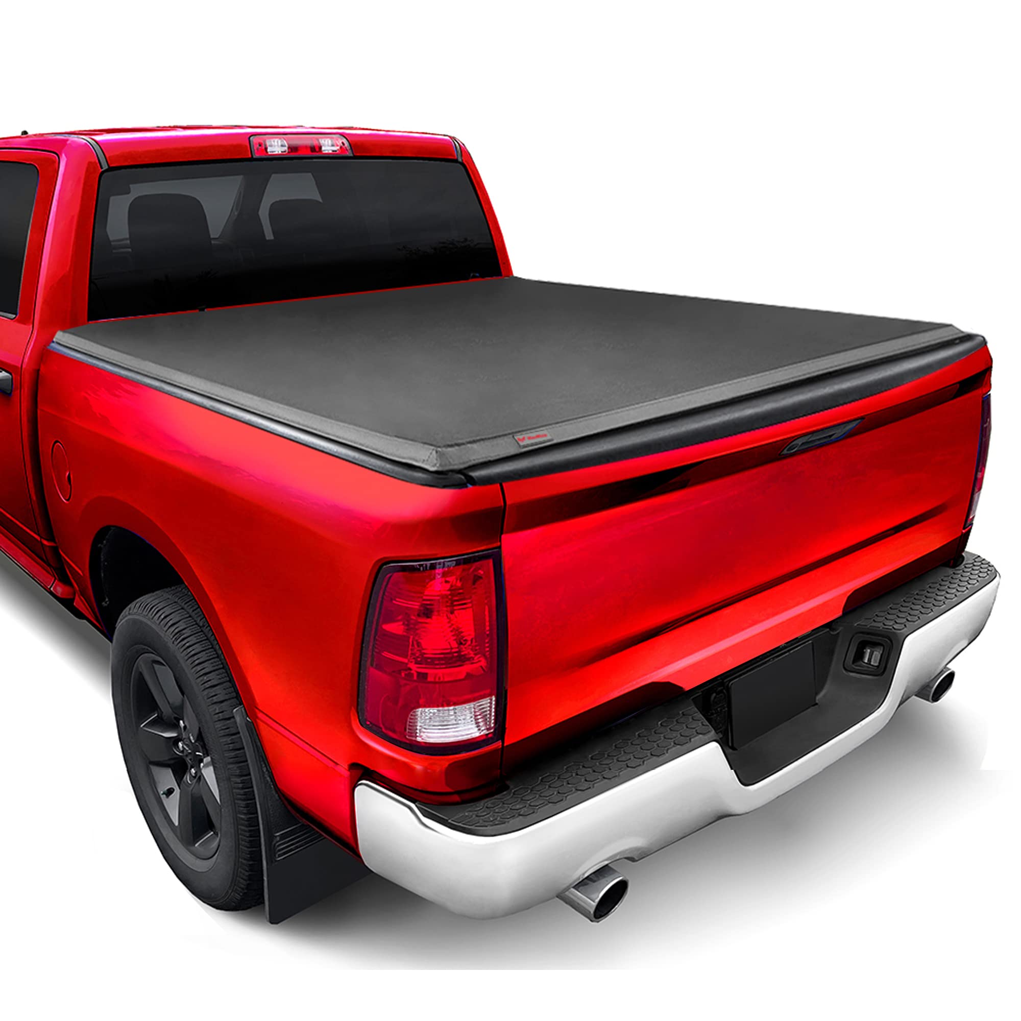 Maxmate Soft Quad-Fold Truck Bed Tonneau Cover Compatible With 2002-2018 Dodge Ram 1500; 2003-2024 2500 3500; 2019-2024 Classic
