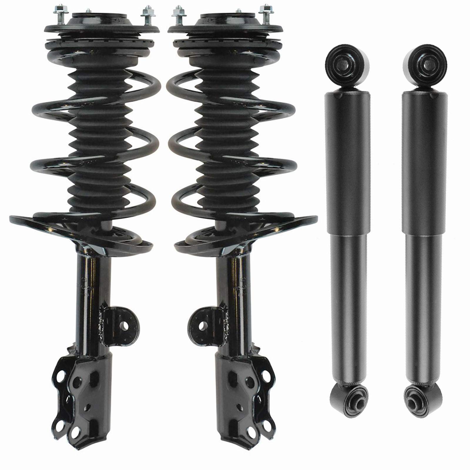 Trq Front And Rear Complete Strut Assembly & Shock Absorber Kit Complete Strut & Coil Spring Assembly Compatible With 2006-2012