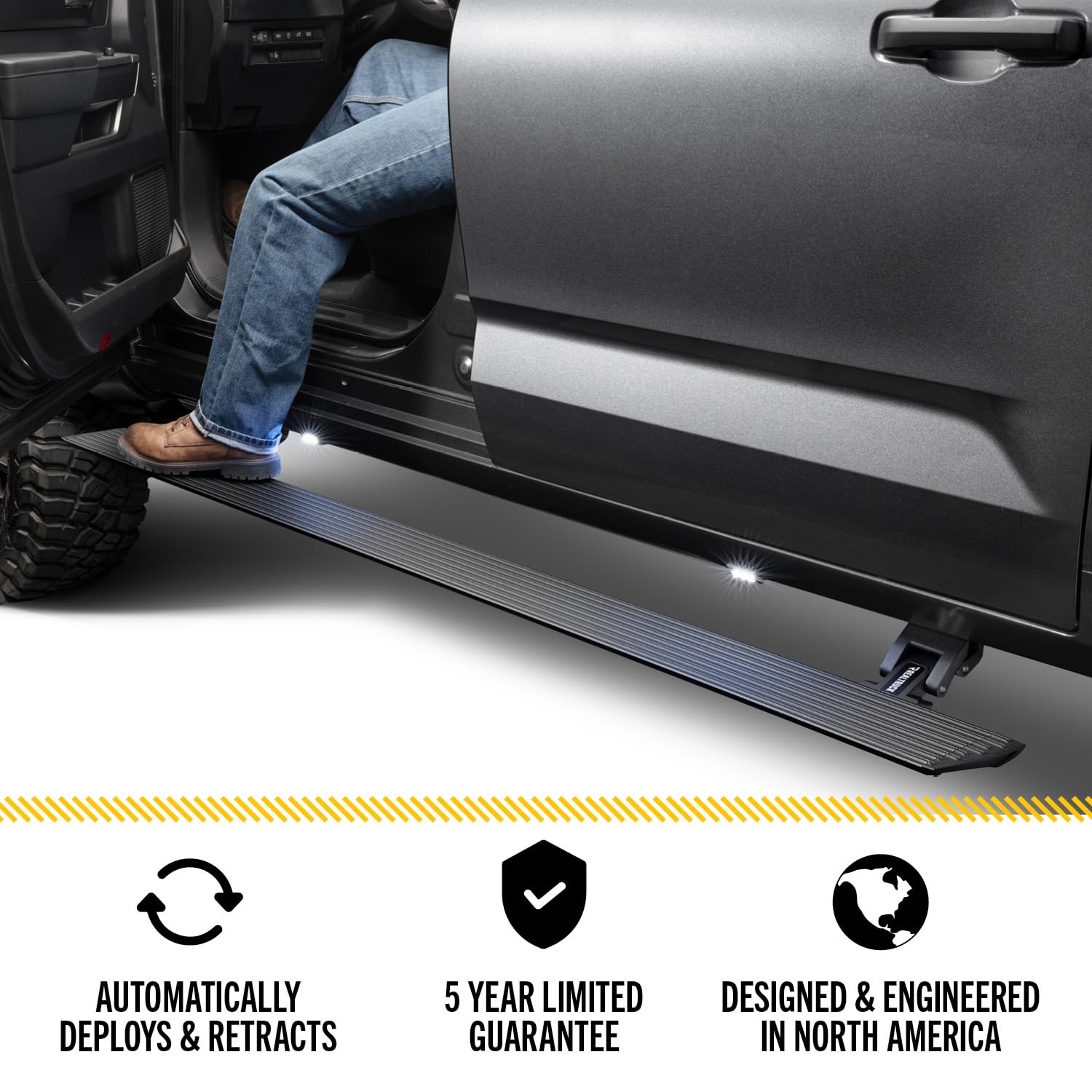 Go Rhino 20443587T E1 Electric Running Board Kit For Toyota 22-24 Tundra