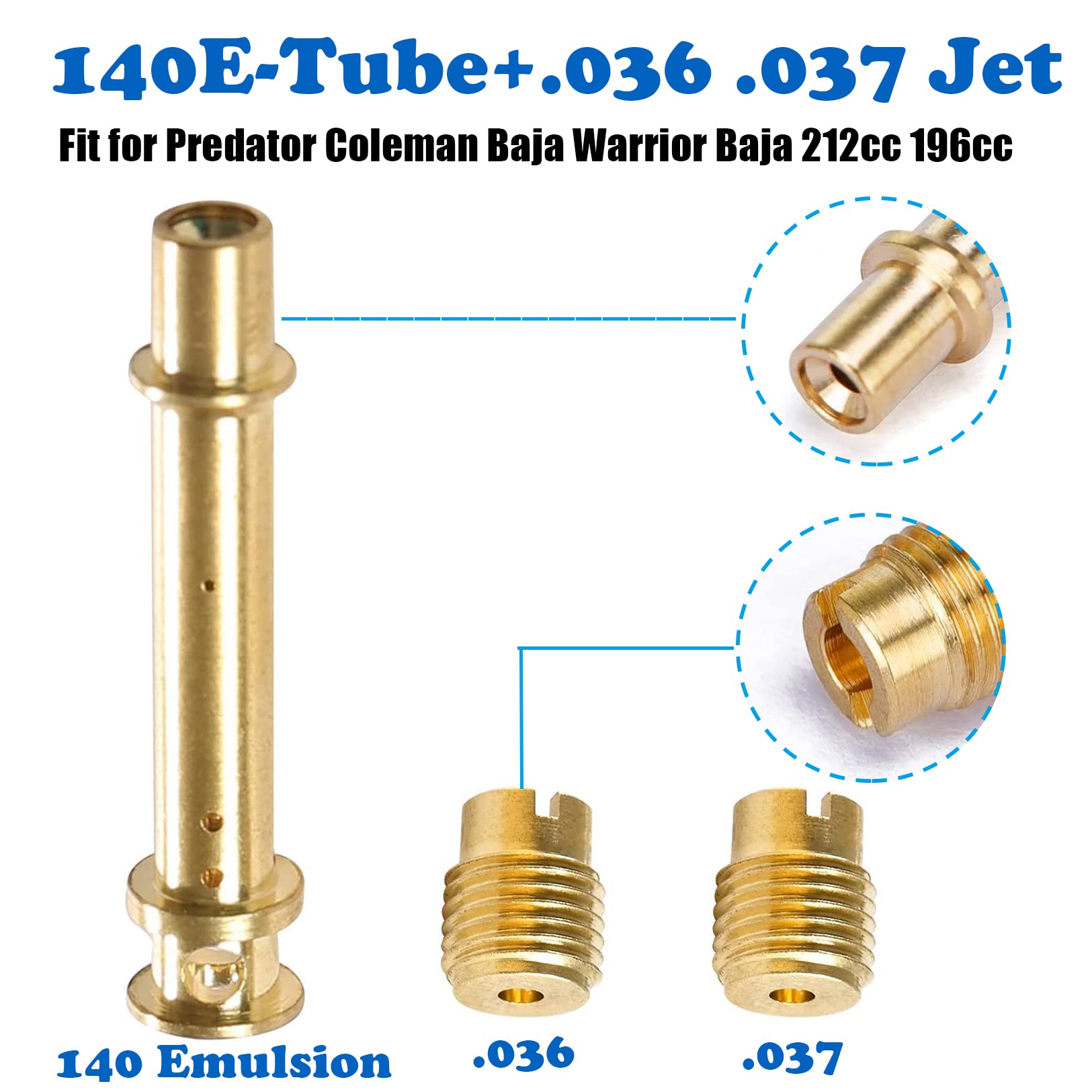 Carburetor W/Main Jet Kit Upgraded Carb For Coleman Bt200X Ct200U Trail Ct200U-Ex Ct200U-Exr Mini Bikes Go-Kart Baja Warrior Mb165 Mb200 196Cc 200Cc 212Cc 6.5Hp Manual Choke Go Kart Carb