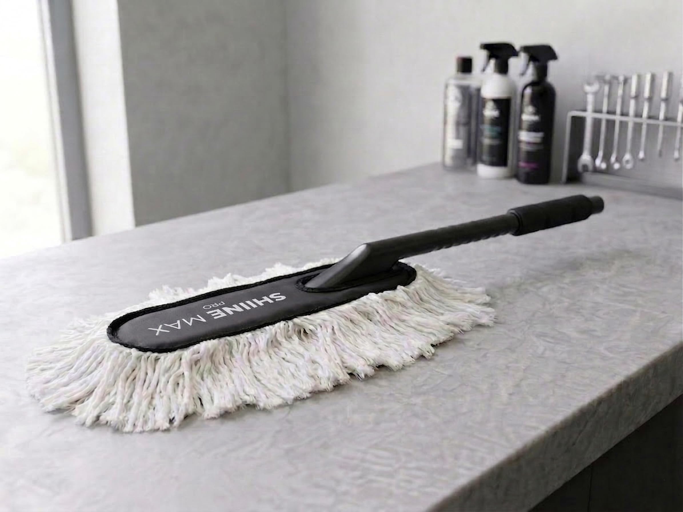 Shine Max Pro Car Duster Ceramic Wax Infused Car Cleaner For ScratchFree Cleaning, Easy Handle Grip|Car Cleaning Kit For Effort