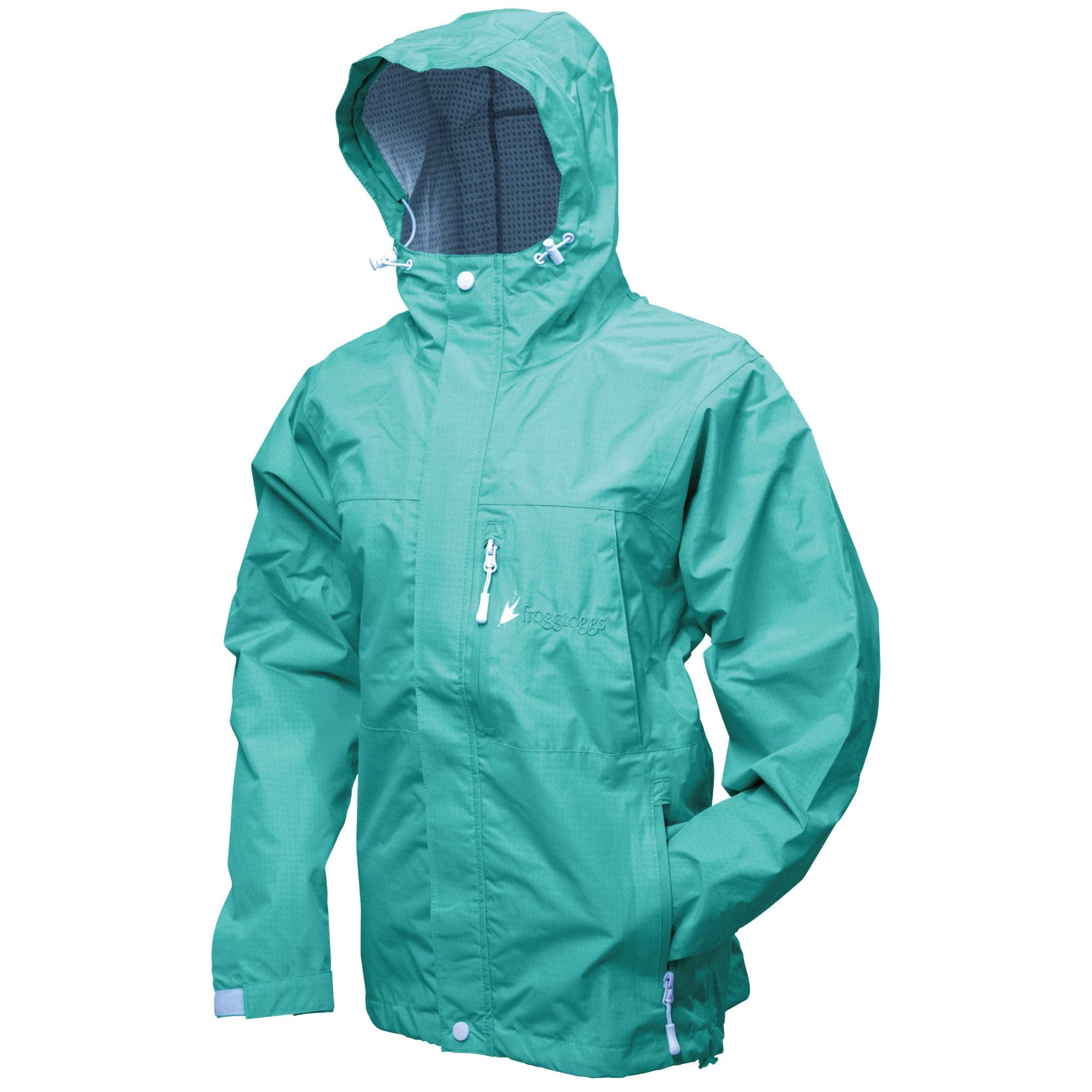 Frogg Toggs Womens Java Toadz 2.5 Ultra Light Waterproof Breathable Rain Jacket, Seafoam, Medium Us