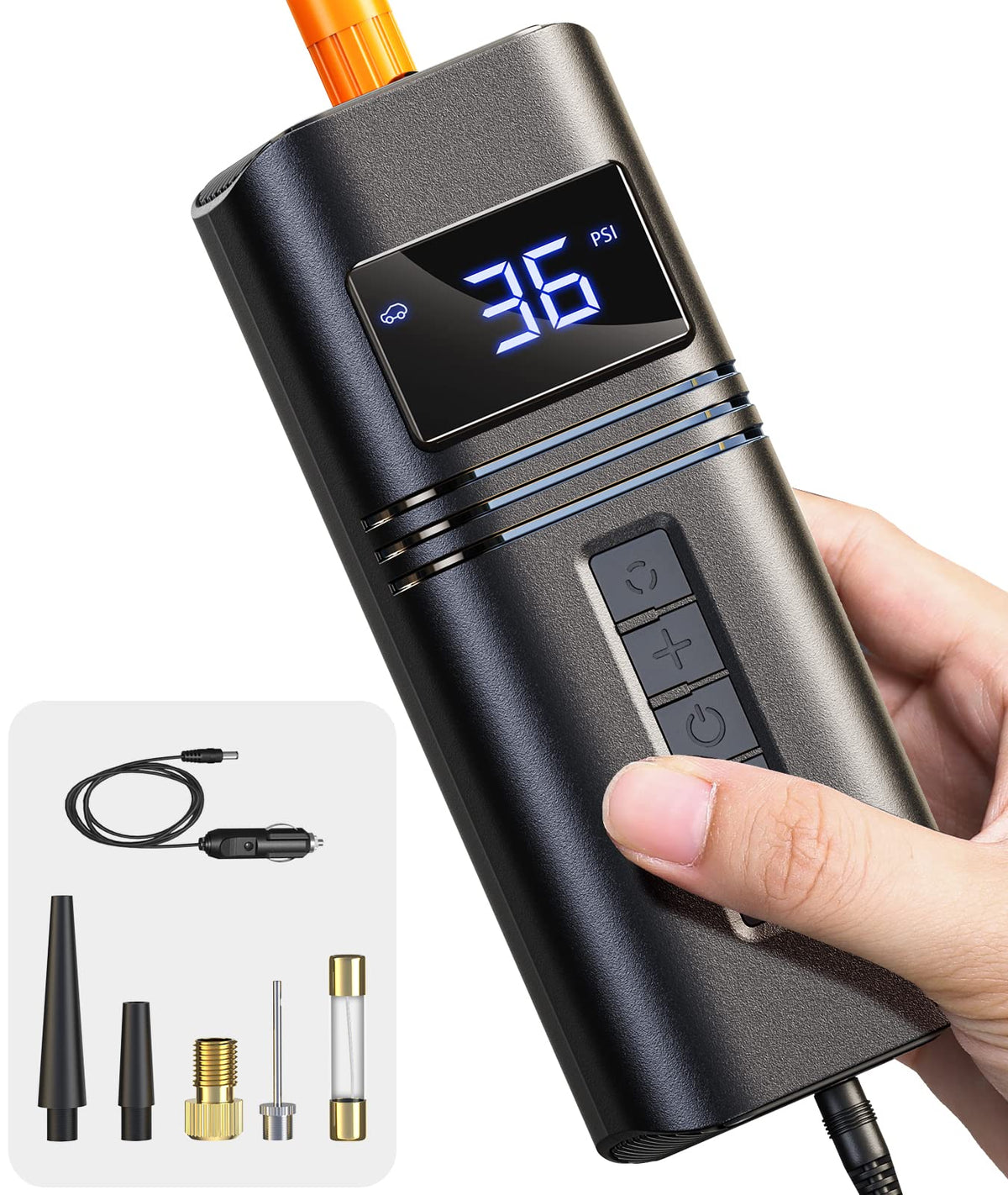 Tire Inflator Portable Air Compressor 38L/Min Super Fast Inflate Ryseab 12V Dc Air [Pump] For [Car] Tires[Powerful & Small][Car]