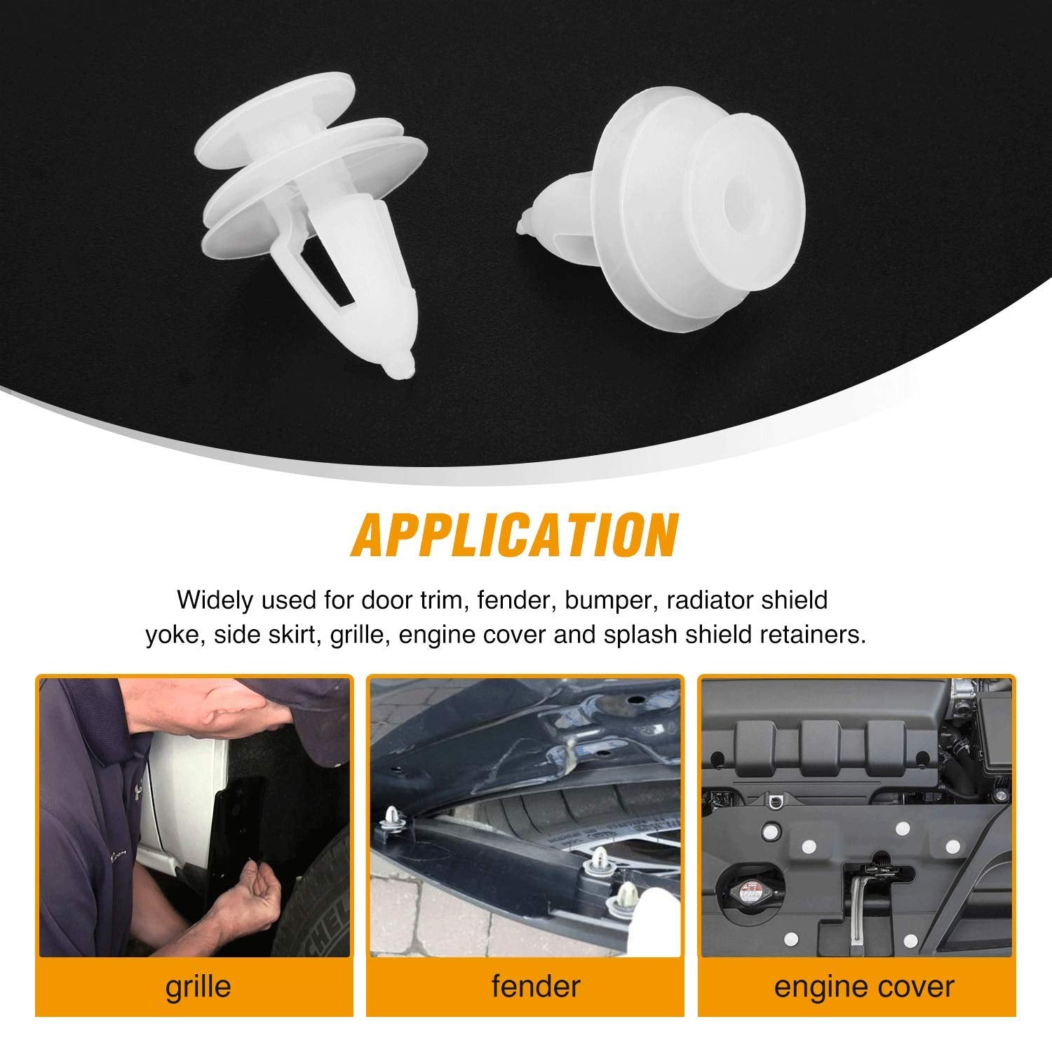 GOOACC 40PCS Door Trim Panel Retainer for 6504014 Chrysler Cirrus Concorde Intrepid LHS PT Cruiser, Dodge Grand Caravan Neon Stratus, Jeep Grand Cherokee Wrangler, Plymouth Breeze Grand Voyager