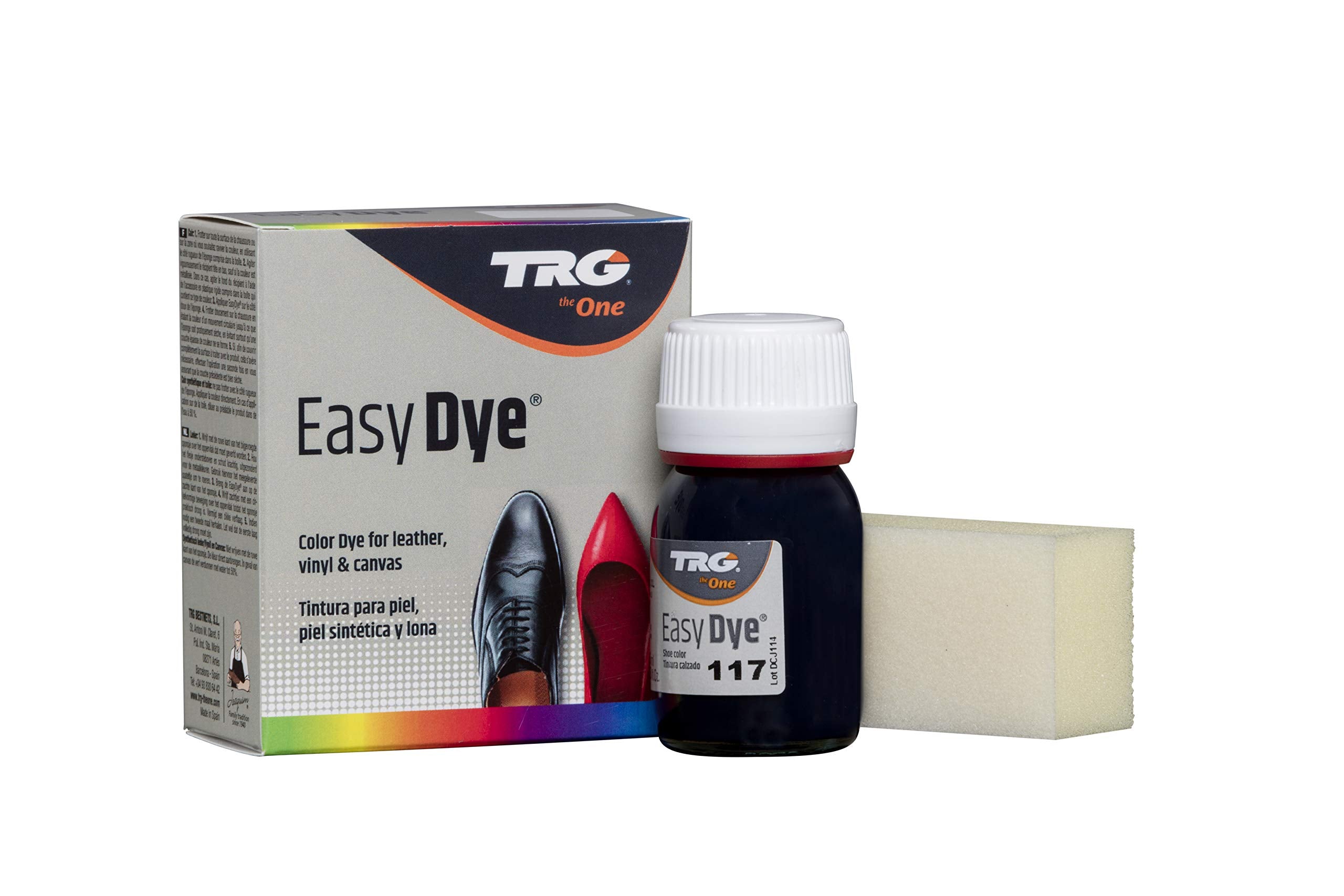 TRG Easy Dye for Leather and Canvas Shoes and Accessories (117 - Navy Blue)