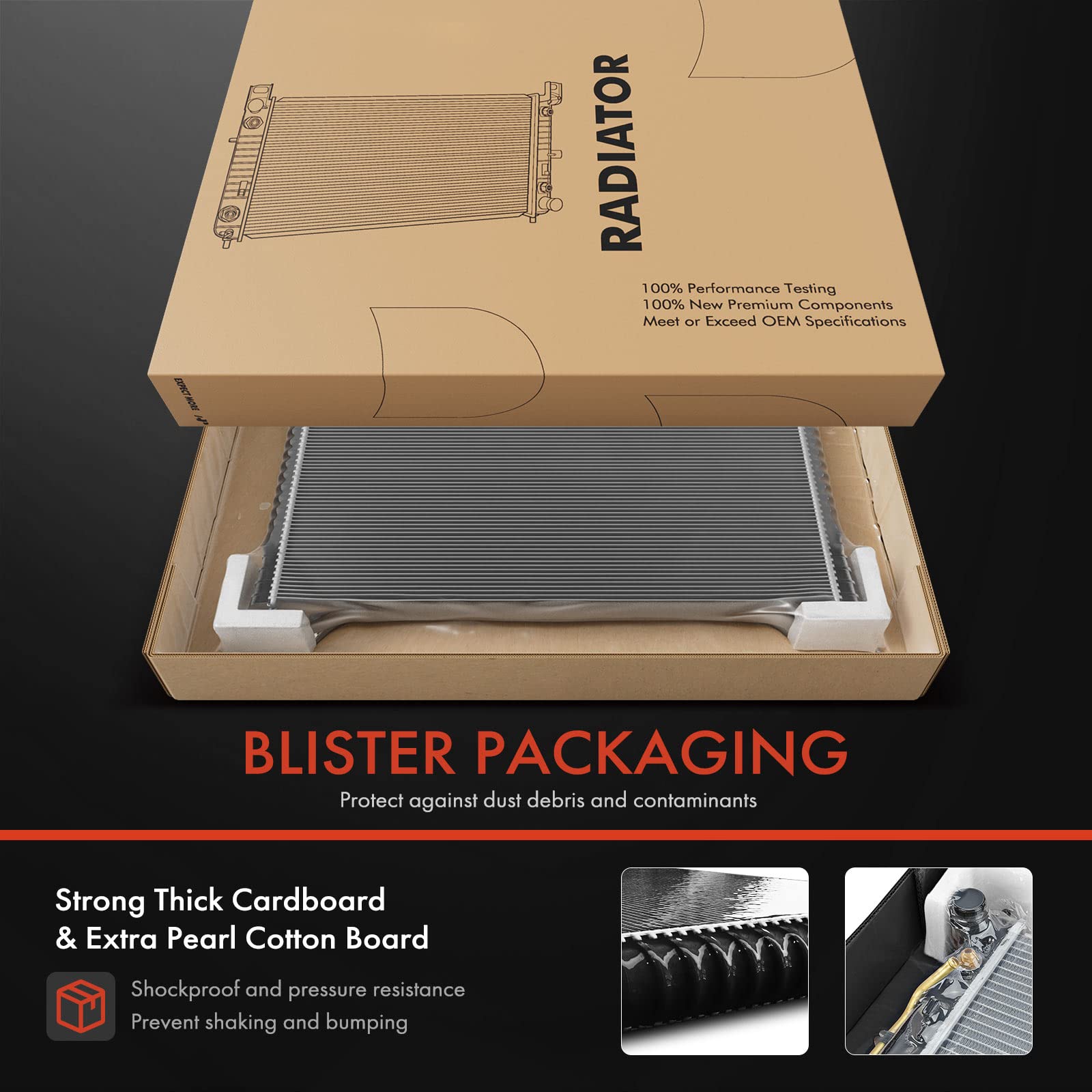 A-Premium Engine Coolant Radiator Assembly Compatible With Dodge Grand Caravan 2008-2020 & Chrysler Town & Country 2008-2016 & Ram C/V 2012-2015 & Vw Routan 2009-2014