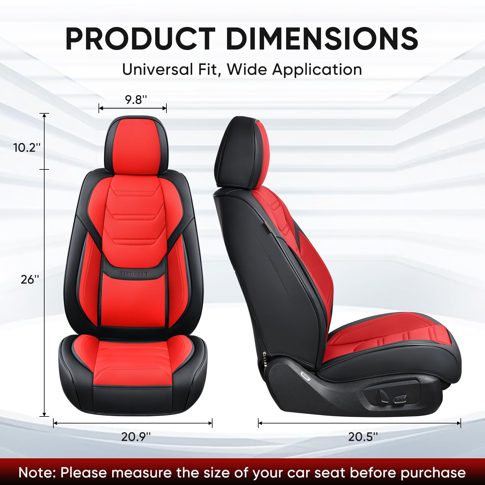Tiehesyt Car Seat Covers Full Set, Breathable Leather Automotive Front And Rear Seat Covers & Headrest For Reduce The Driving Fa