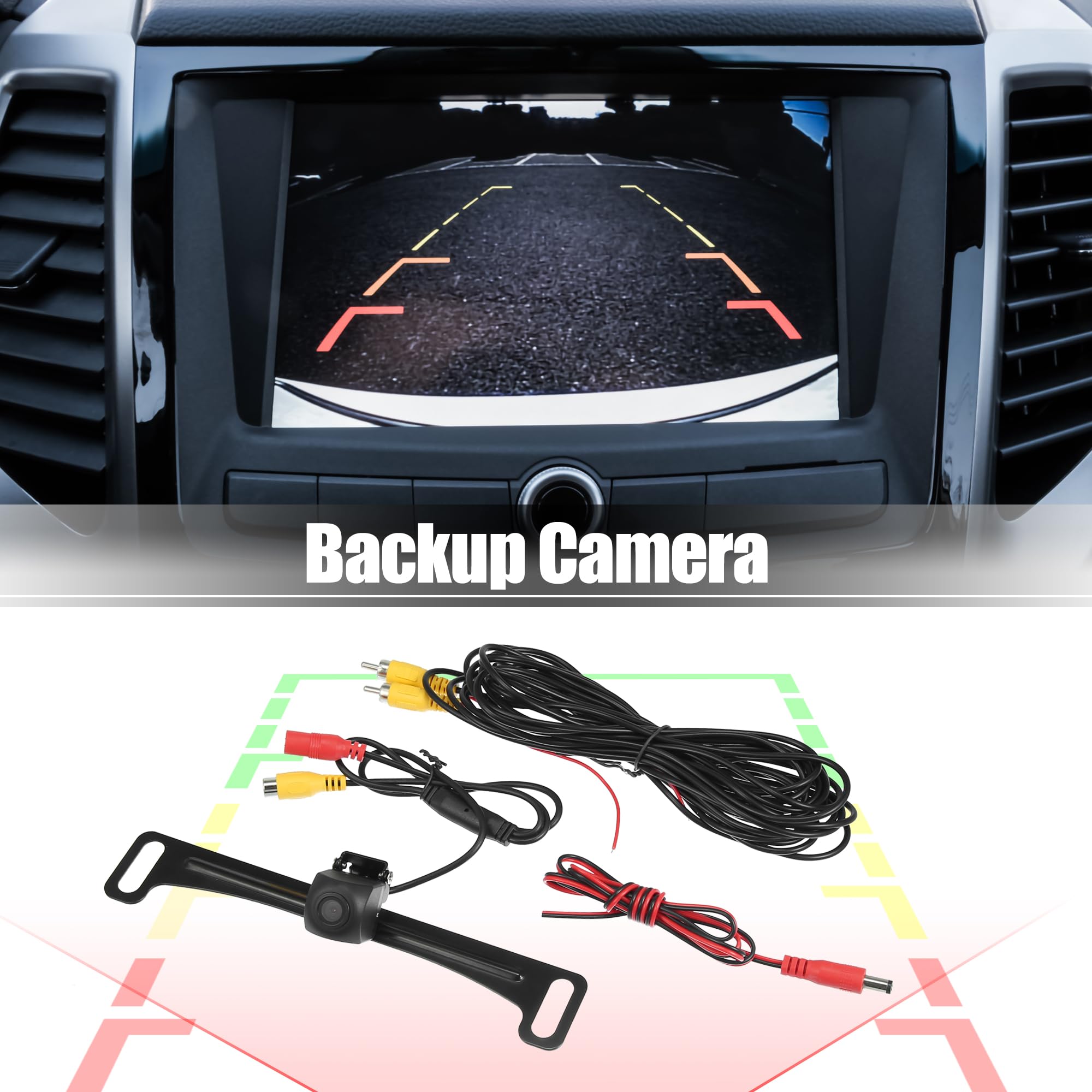X Autohaux Hd Backup Camera For Trucks License Plate Backup Camera For Car Waterproof 170 Degree Wide View Angle Rear View Camer
