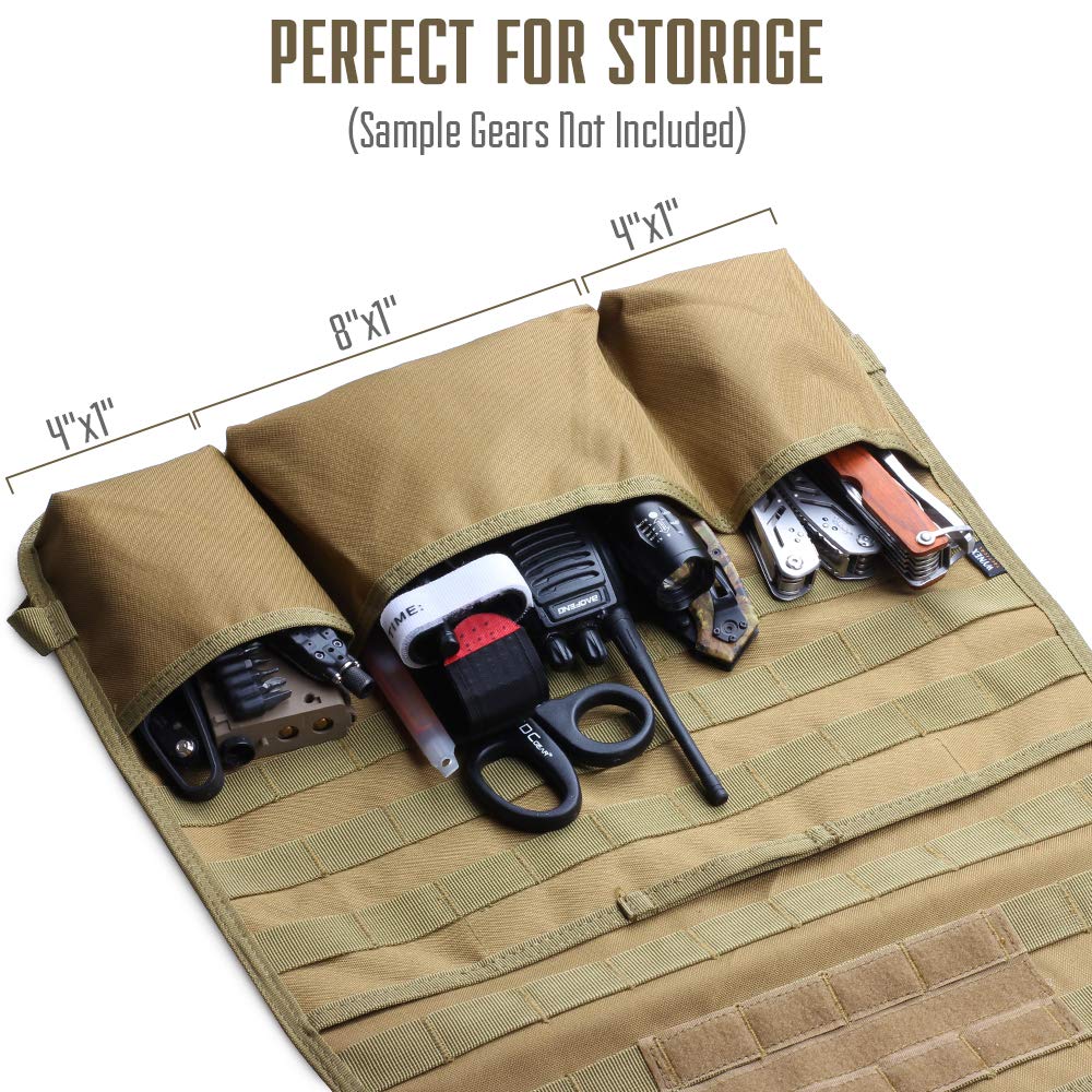 Wynex Tactical Car Seat Back Organizer, Molle Panel Back Seat Protector, Universal Vehicle Seat Cover For Molle Pouches And Trav