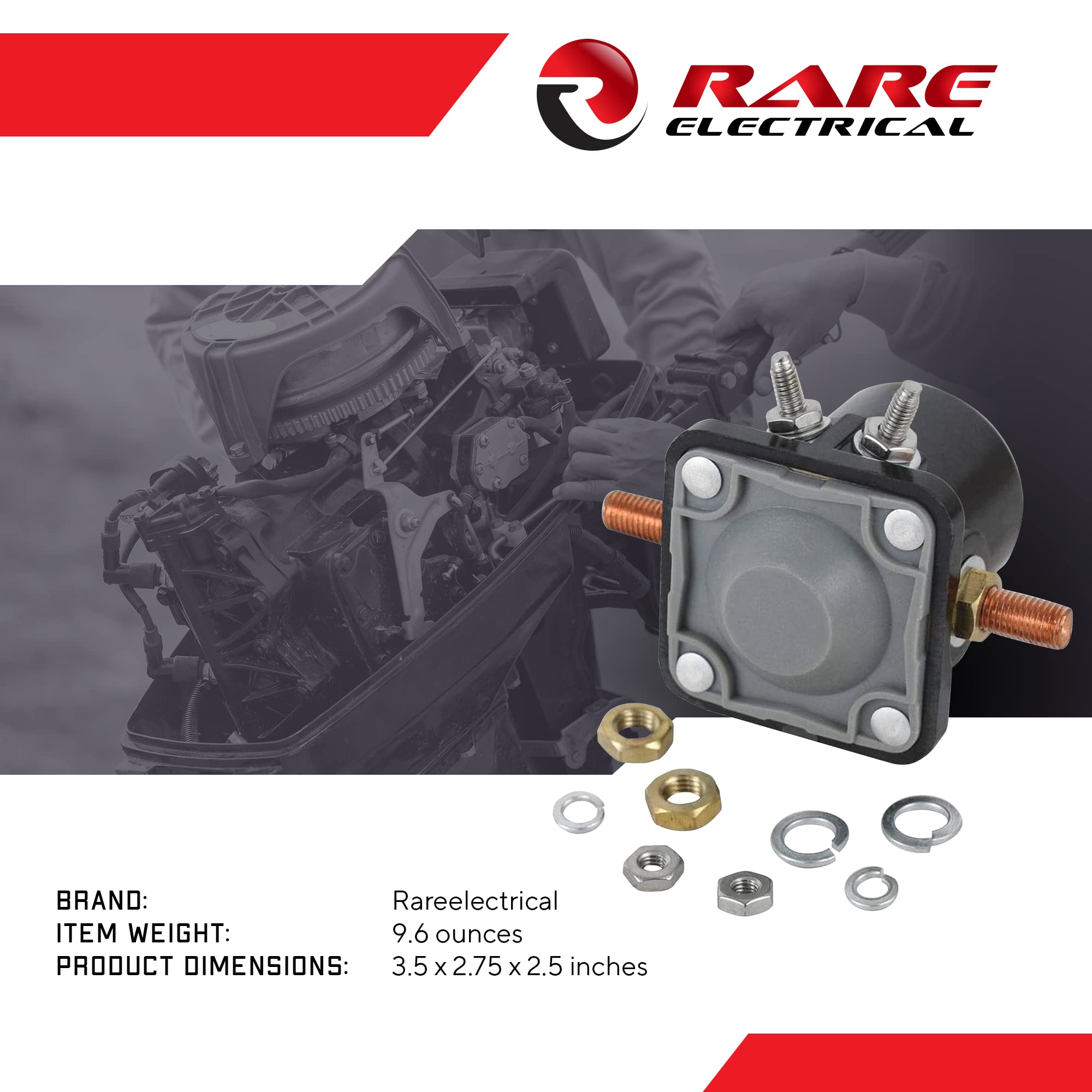 RAREELECTRICAL New Starter Compatible With Solenoid Switch Johnson OMC Evinrude Outboard By Part Numbers 383622 185808 395419 582708 586180 47886 47886T 18-5808