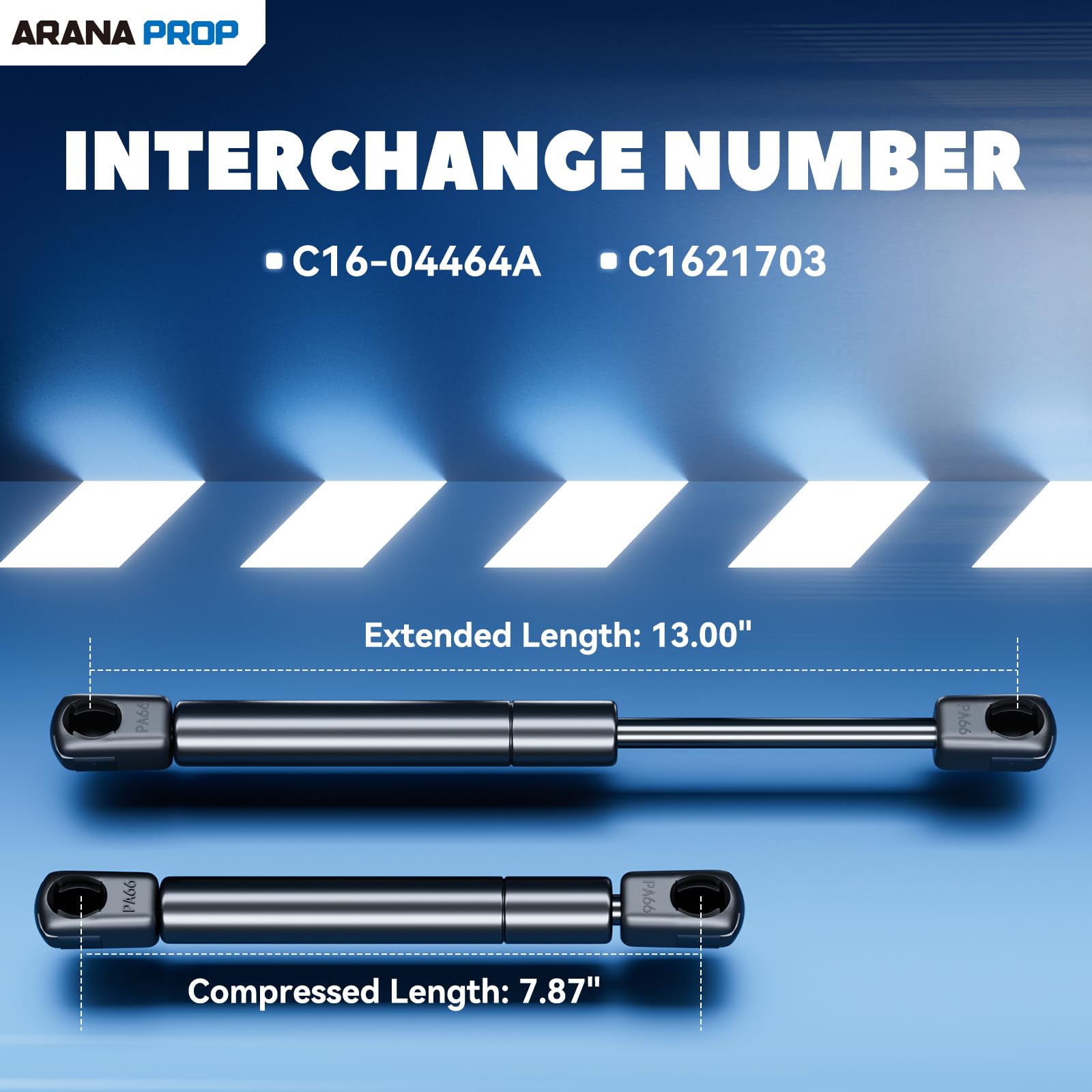 ARANA PROP 13 inch 30lb Gas Props, C16-04464 Gas Struts 13'' Gas Shock Lift-Support for Truck Pickup Tool Box Camper Shell Picku