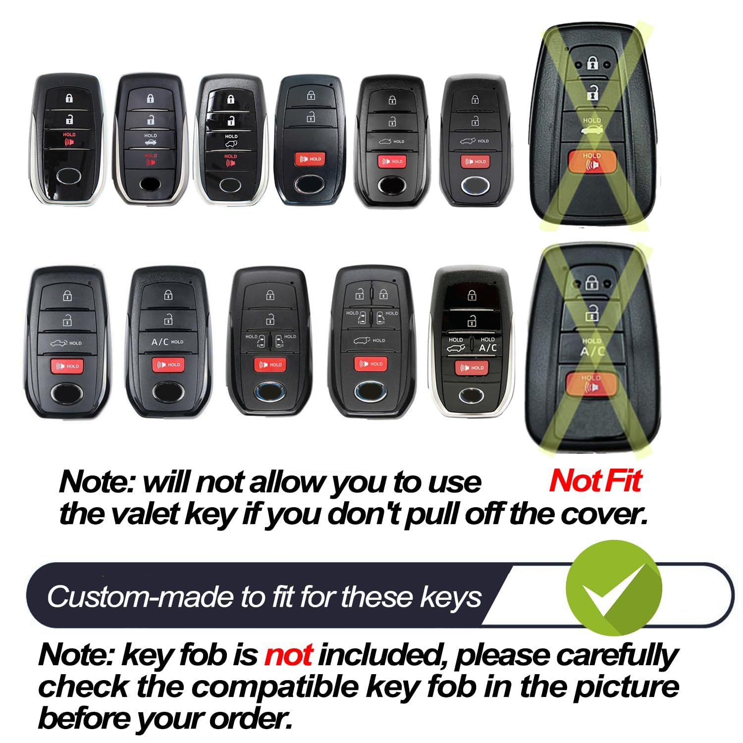 MECHCOS Compatible with Toyota Tacoma Venza Corolla Grand Highlander Prius Land Cruiser Sienna Sequoia Tundra Crown RAV4 Prime Silver TPU Key Fob Cover Case Remote Holder Protector Sleeve Accessories