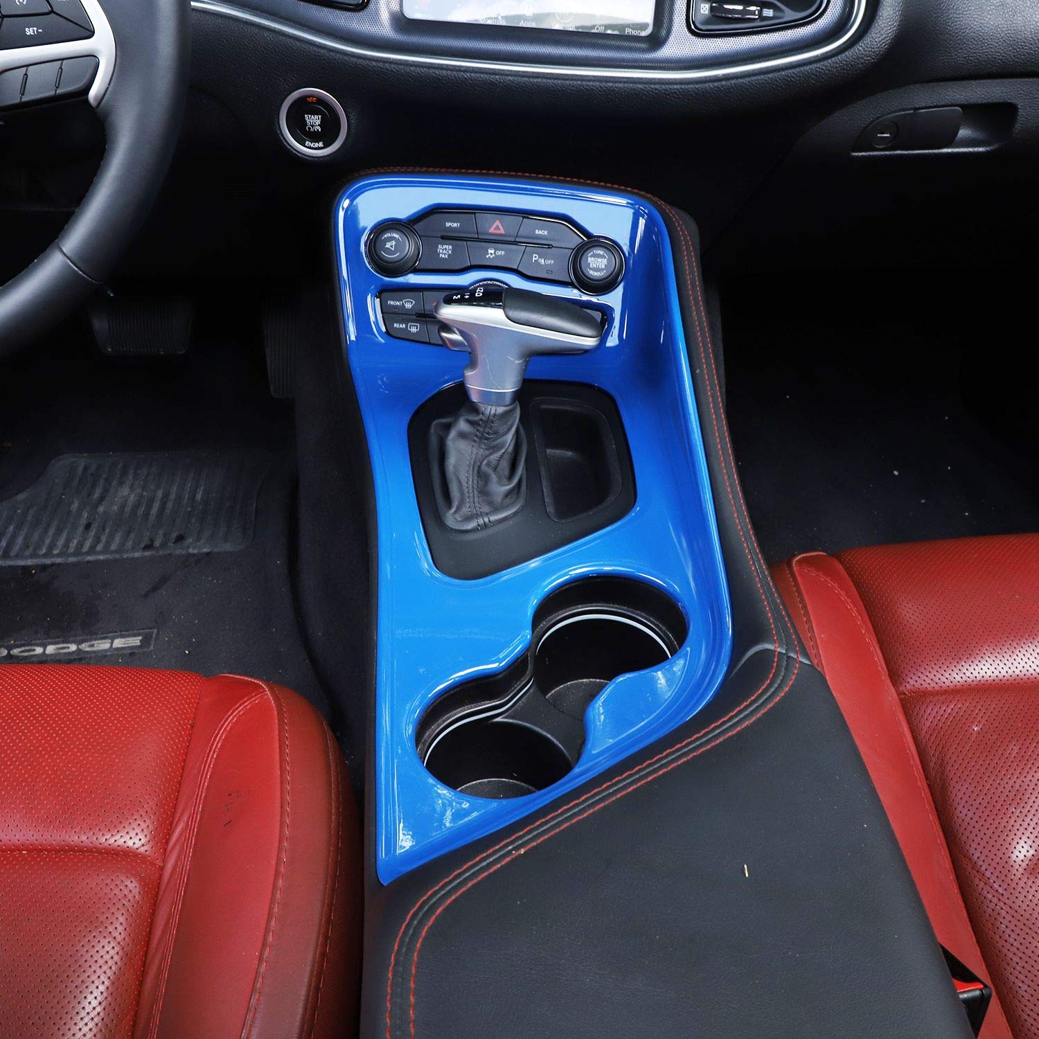 Voodonala Gear Shift Shifter Panel Shift Lever Panel Transmission Gear Selector Gearstick Panel Cover Trim For 2015-2024 Dodge C