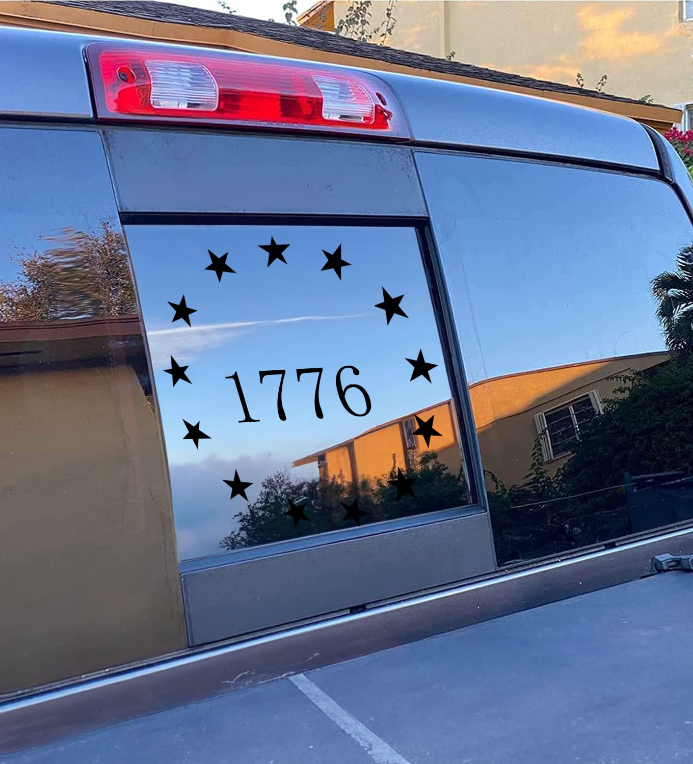 Xinghe 1776 Decal, July Of 4Th Decal, Independence Day United States Decal, Rear Middle Window American Decal For Truck, Matte B