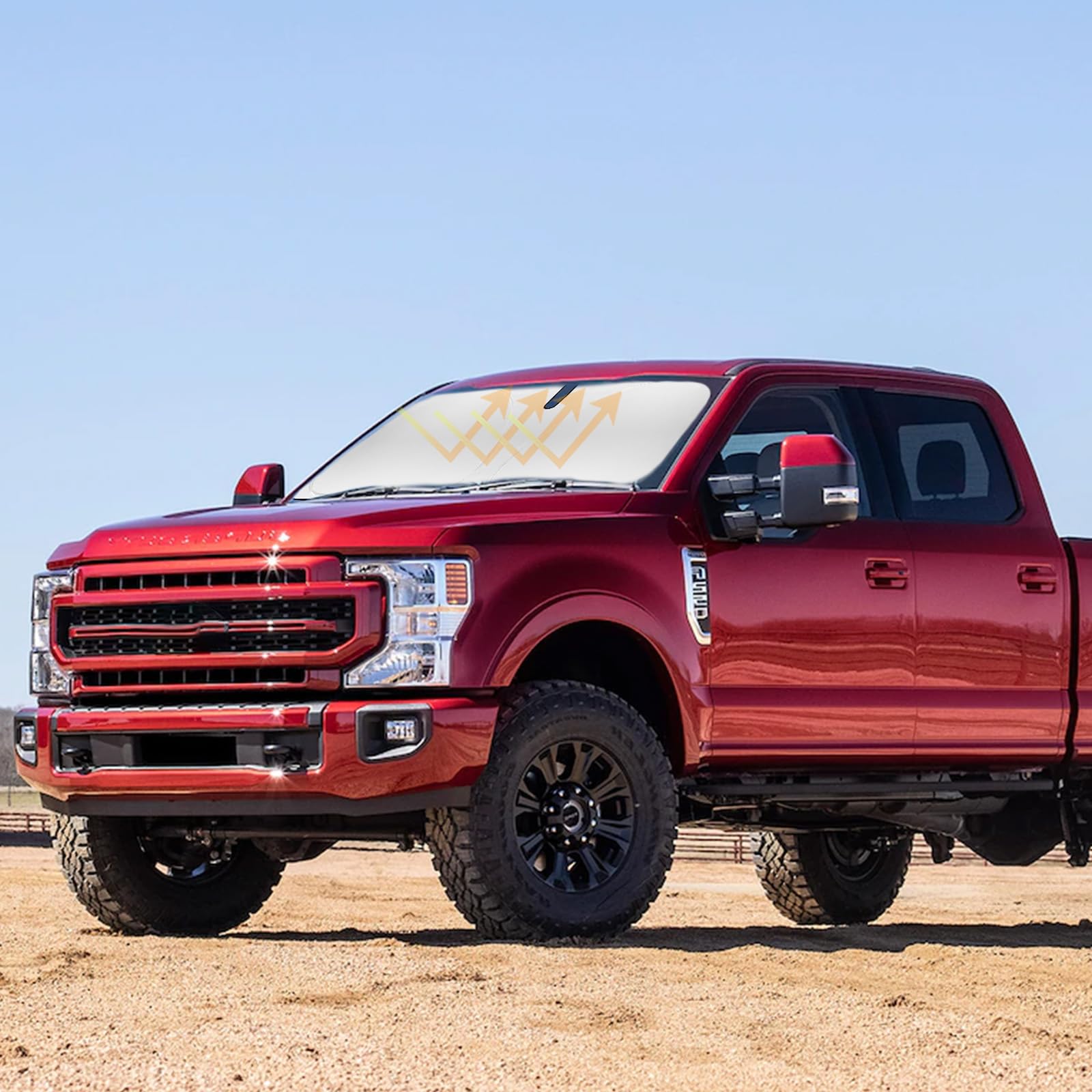 Windshield Sun Shade Sunshade For 2017-2022 2023 2024 2025 Ford Super Duty F250 F350 F450 F550 Accessories Front Windshield Cove