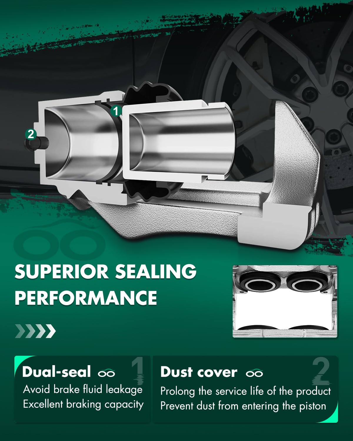 Scitoo 192712 Front Right Disc Brake Caliper Assembly Without Bracket For Toyota For 4Runner 2003-2005,For Toyota For Sequoia 20